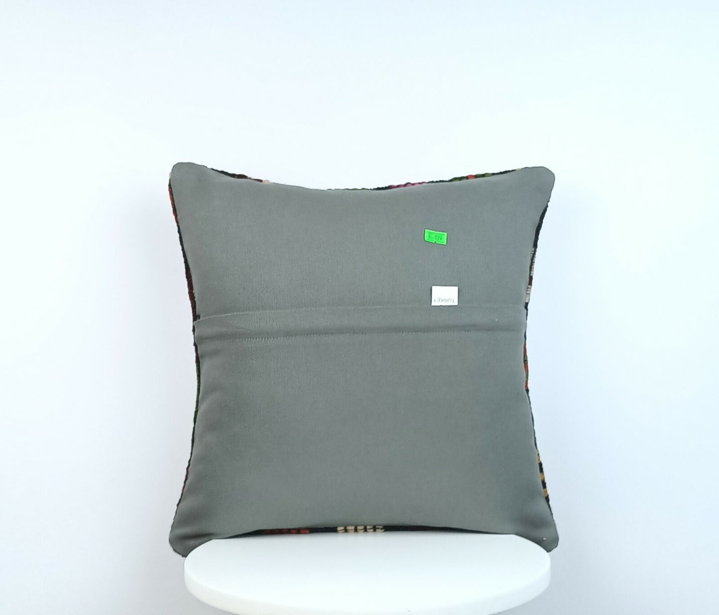 Kilim Pillow Cover 16"x16" Home Decorative Boho Rustic Rug Lumbar Cushion E198