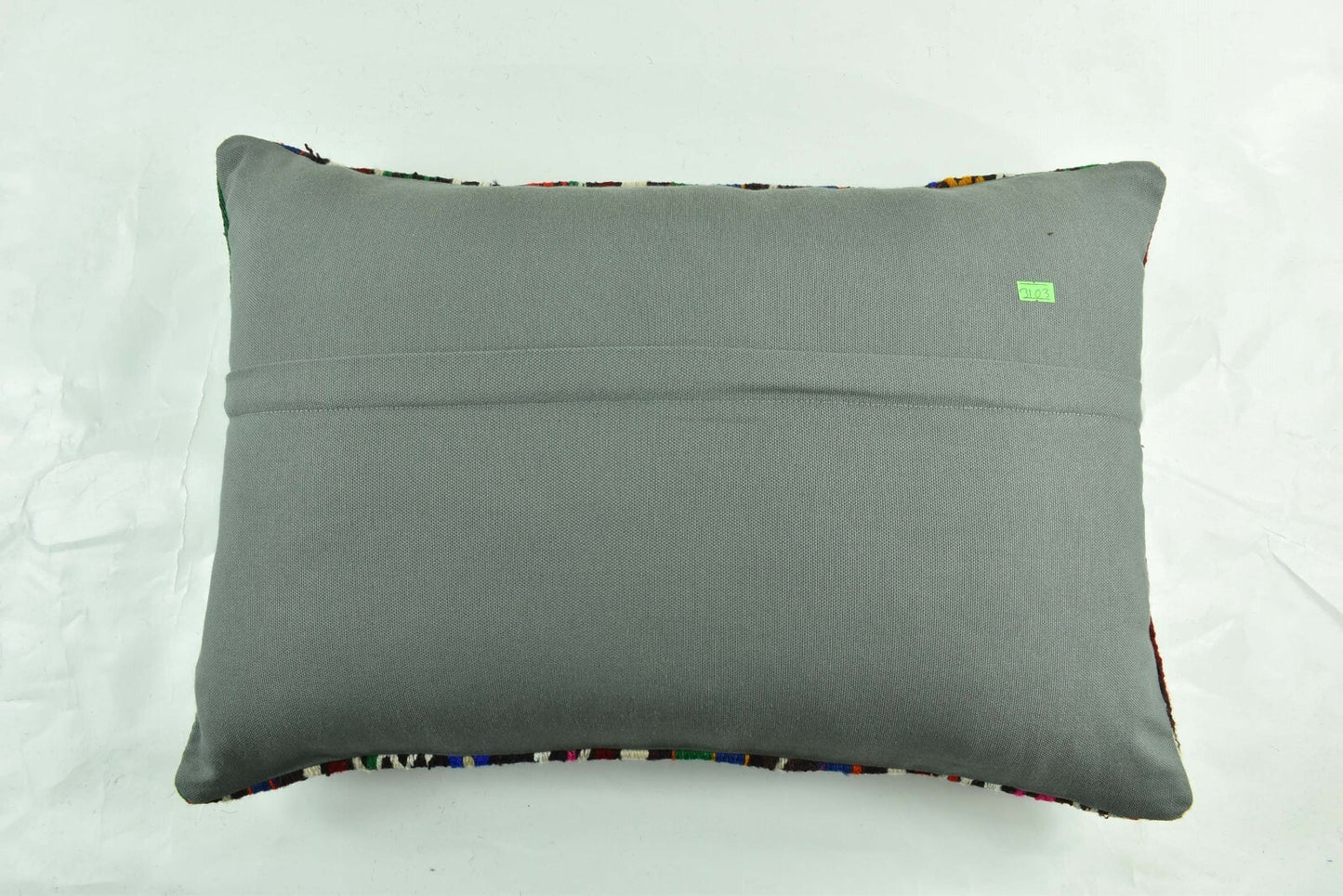 Kilim Pillow Cover 16x24 Tribal Vintage Turkish Carpet Lumbar Pillow Cover 3103