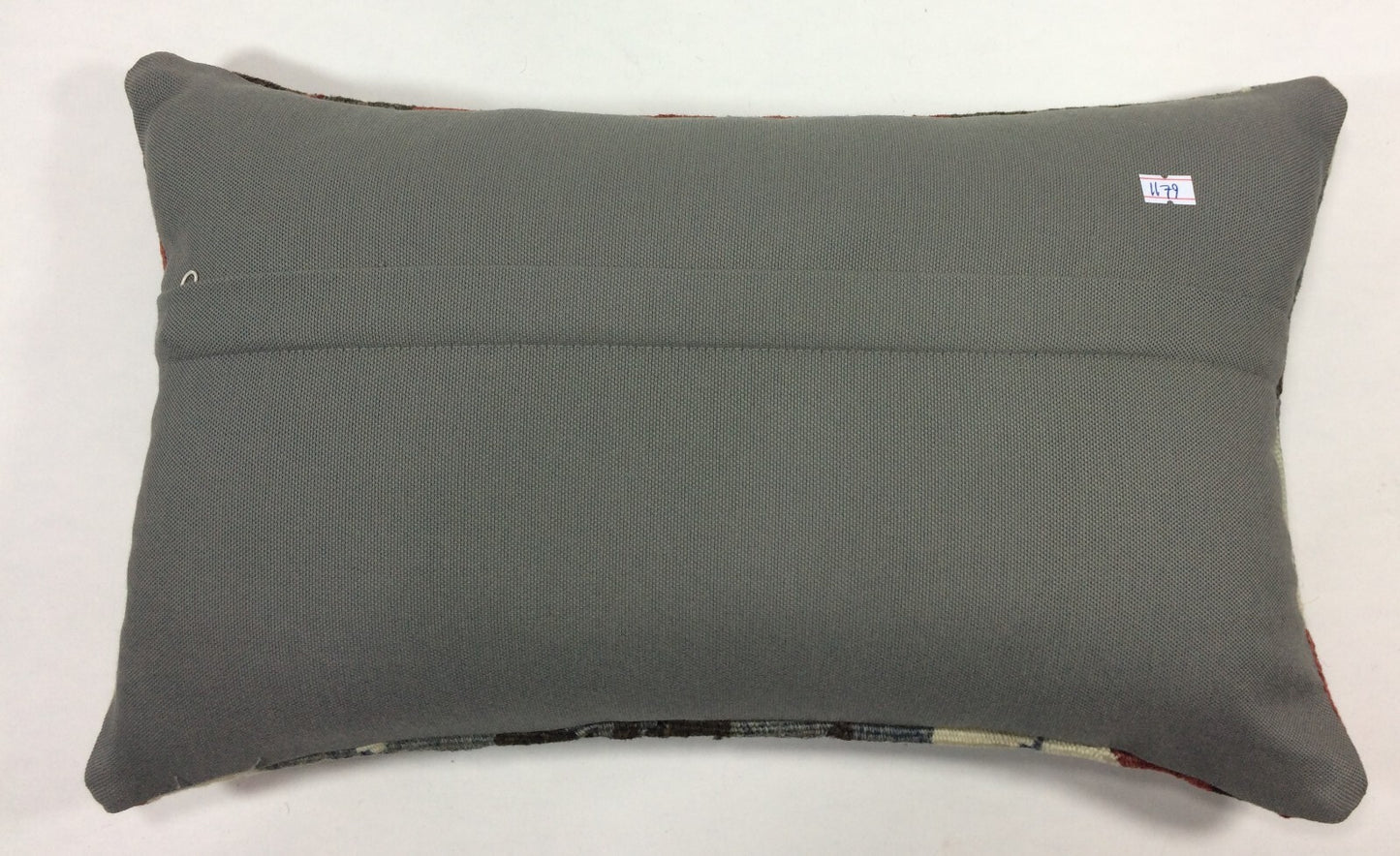 Kilim Pillow Cover 12x20 Handmade Turkish Rug Boho Ethnic Lumbar Cushion 1179