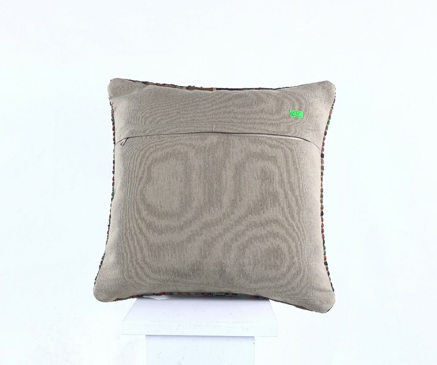 Turkish Kilim Pillow Cover 16x16 Home Decorative Wool Handmade Rug Cushion A508