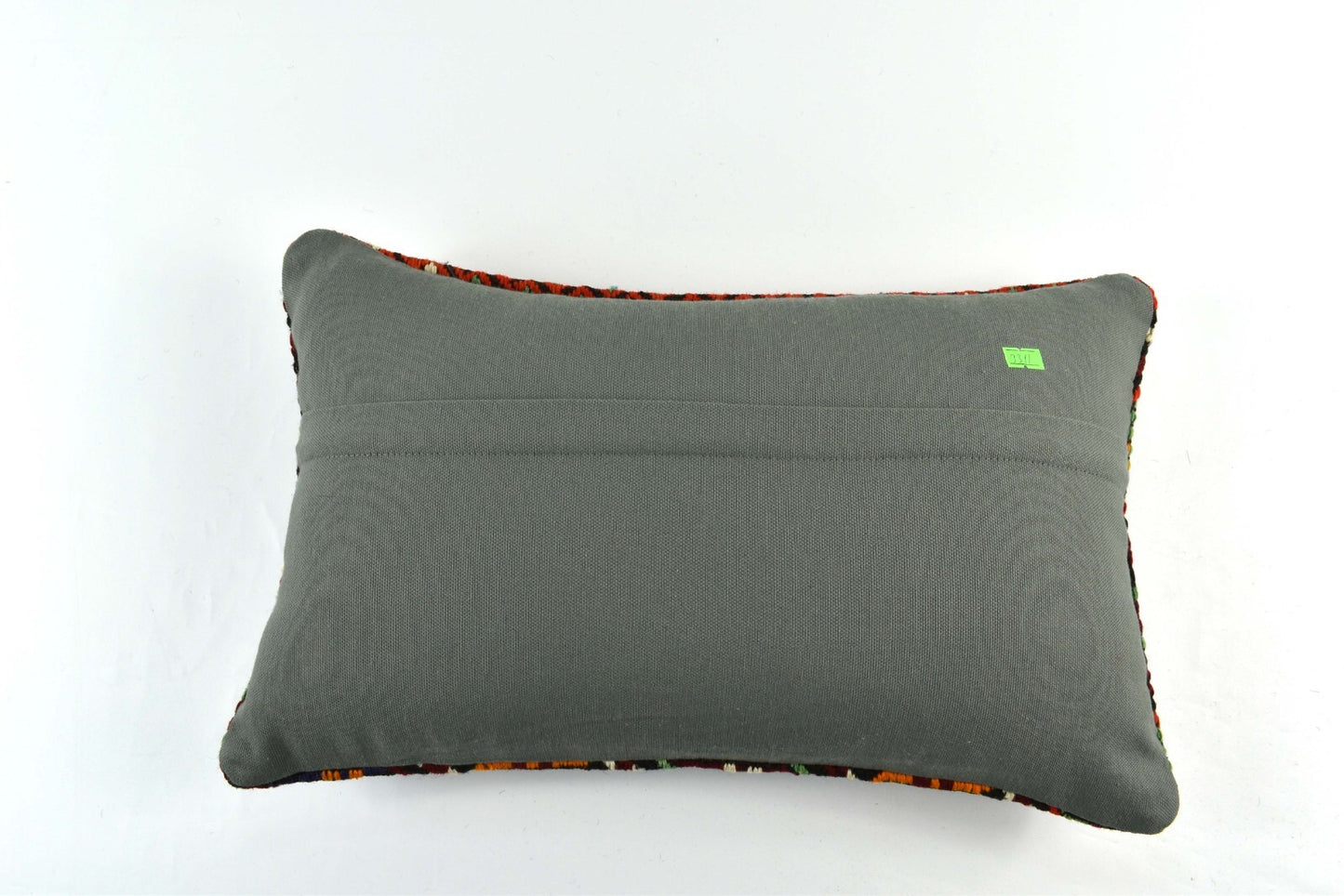 Kilim Pillow Cover 12x20 Handmade Turkish Rug Boho Ethnic Lumbar Cushion 3311