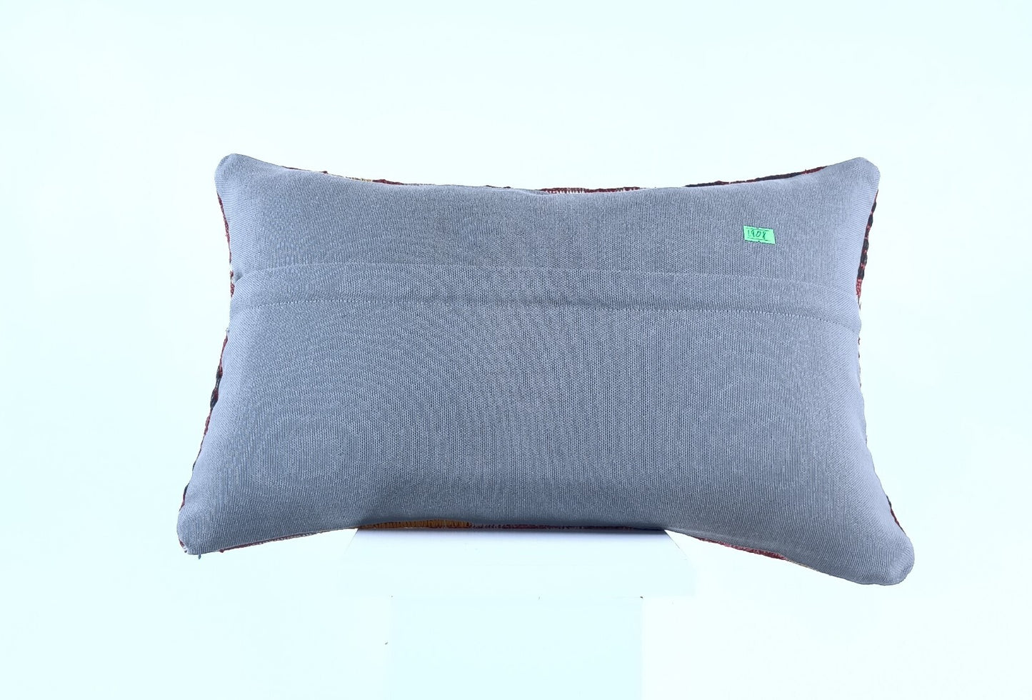 Kilim Pillow Cover 12x20 Handmade Turkish Rug Boho Ethnic Lumbar Cushion 1908