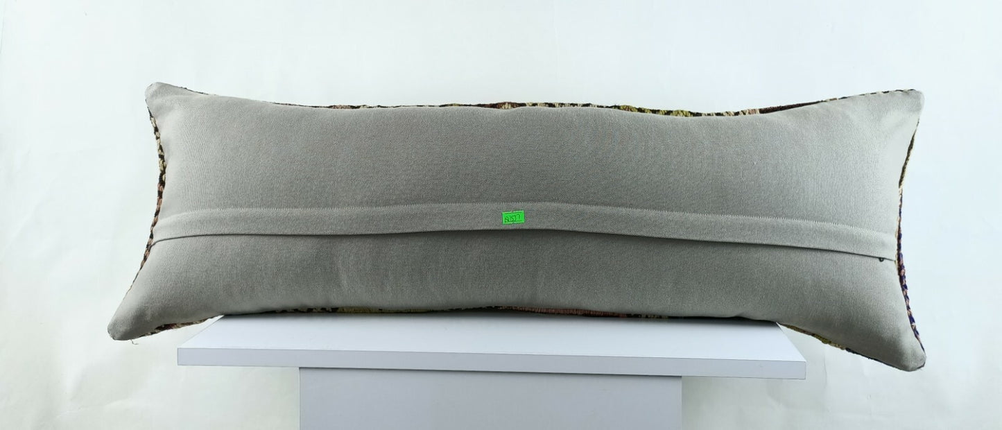 Kilim Pillow Cover 12x36 Home Decorative Handmade Ottoman Long Lumbar A1537