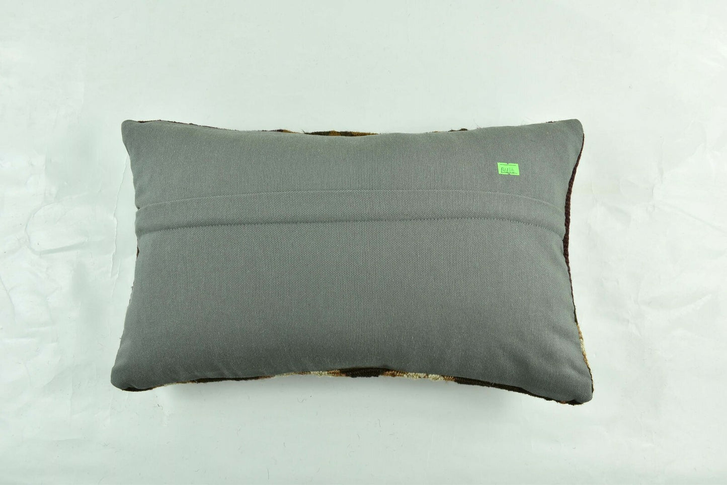 Kilim Pillow Cover 12x20 Turkish Handmade Vintage Couch Lumbar Cushion A1816