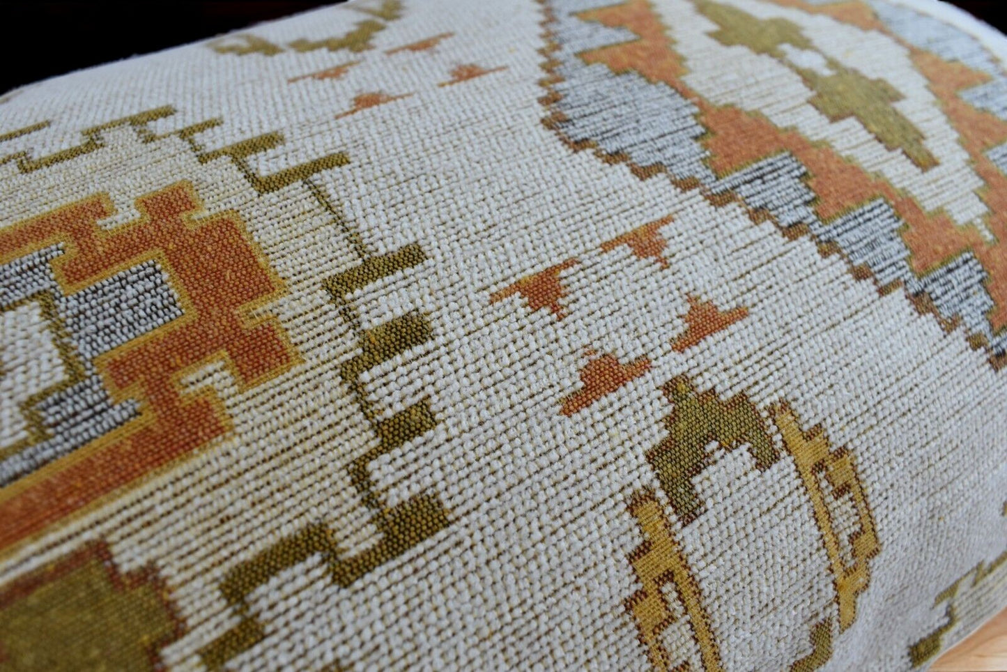 2 pcs/set Kilim Design Fabric Pillow Cover Handmade Ethnic Tribal Boho Lumbar