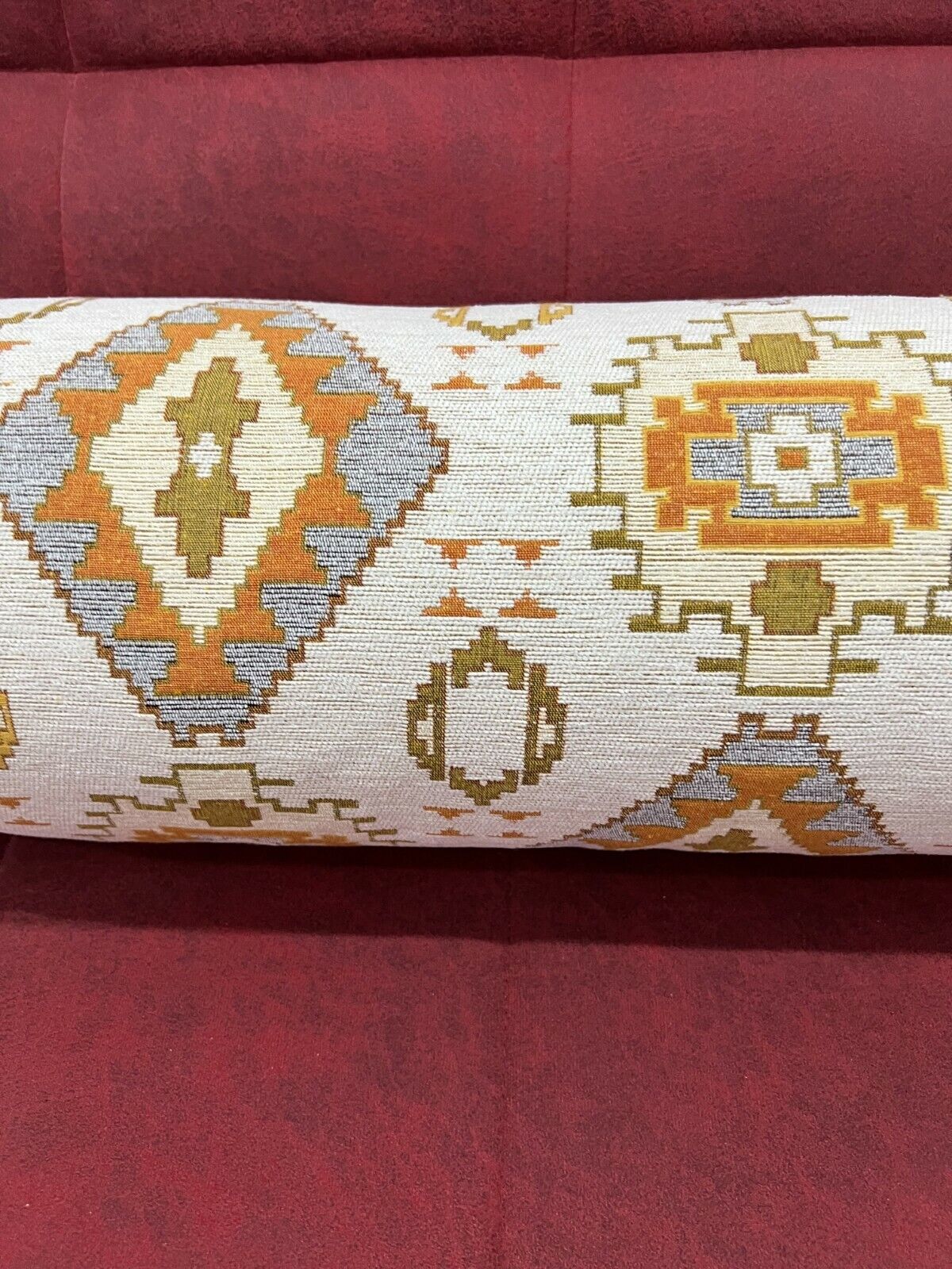 Bolster Pillow Cover Woven Soft Fabric Pattern Ethnic Tribal Oriental Bolster