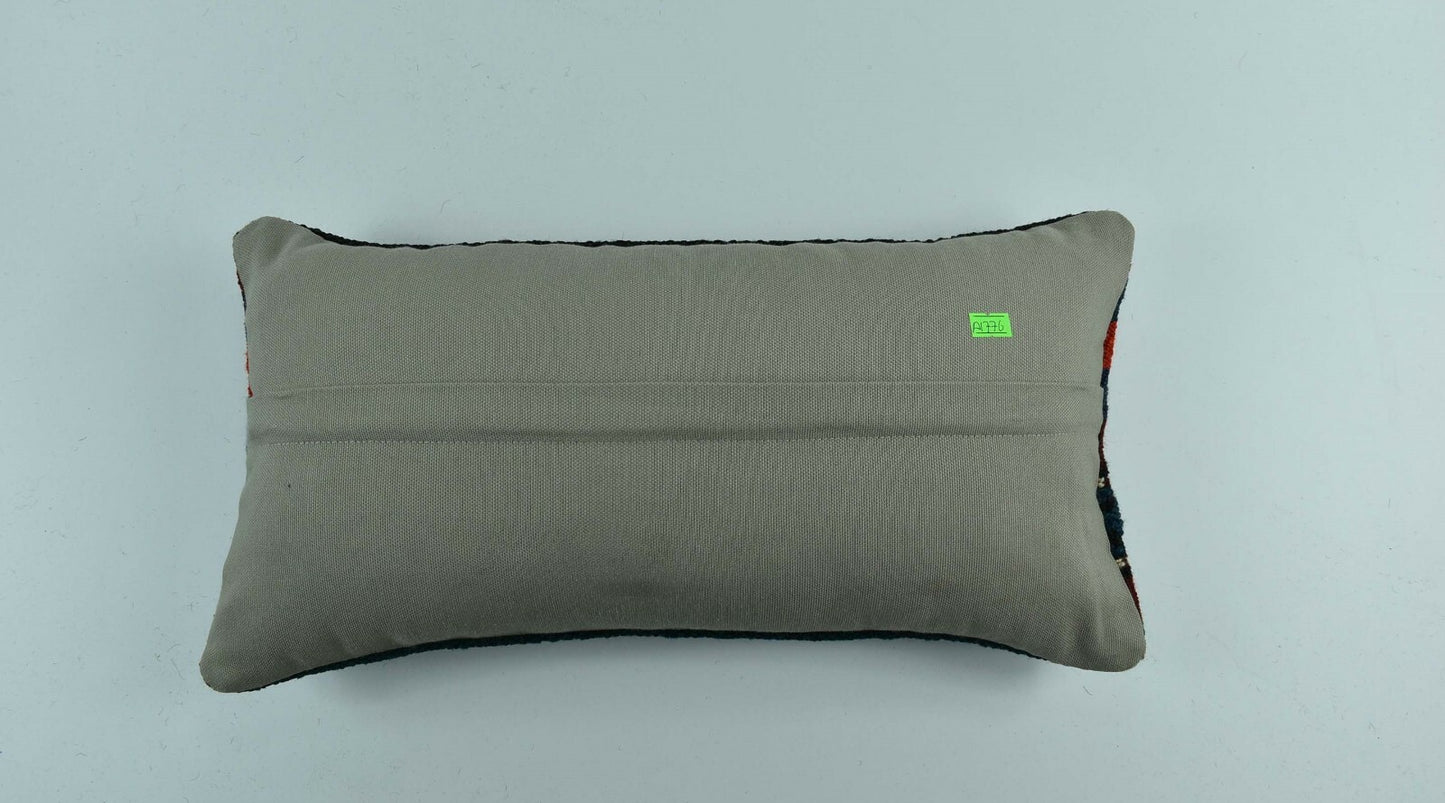 Kilim Lumbar Pillow Cover 10x20 Decorative Sofa Couch Handmade Cushion A1776
