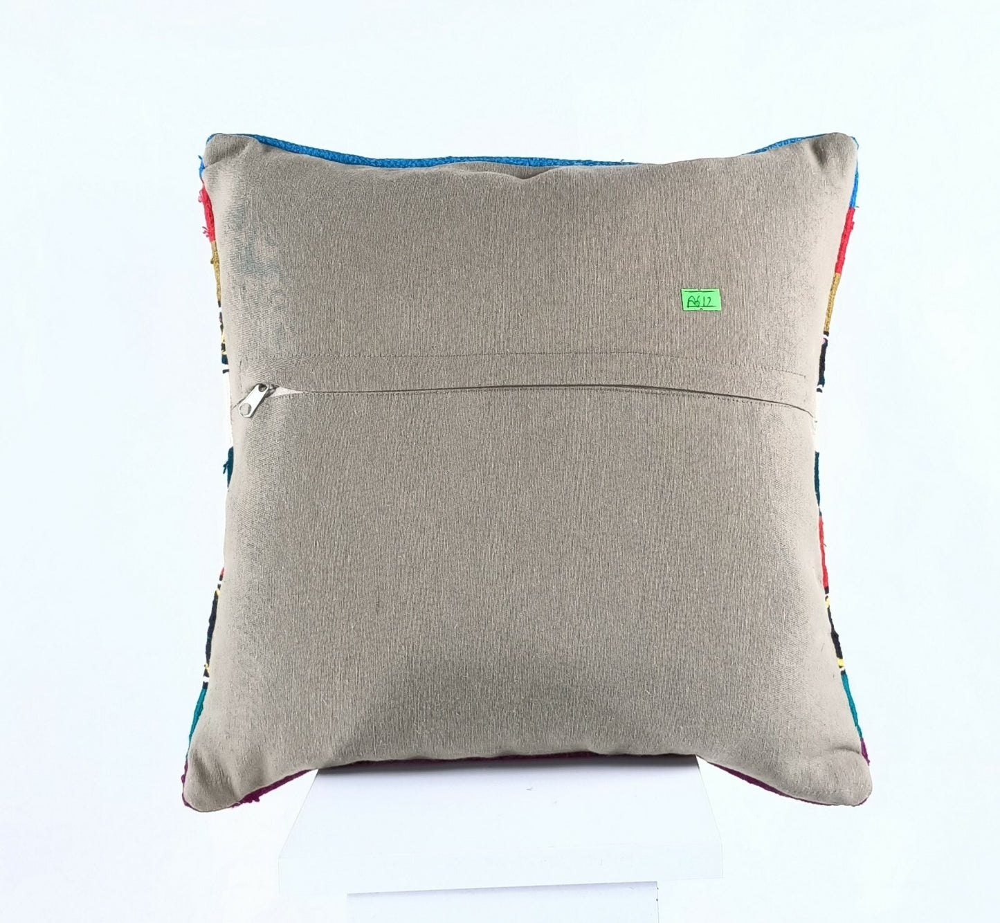 Turkish Handmade Kilim Pillow Cover 16x16 Home Decorative Wool Throw Lumbar A612