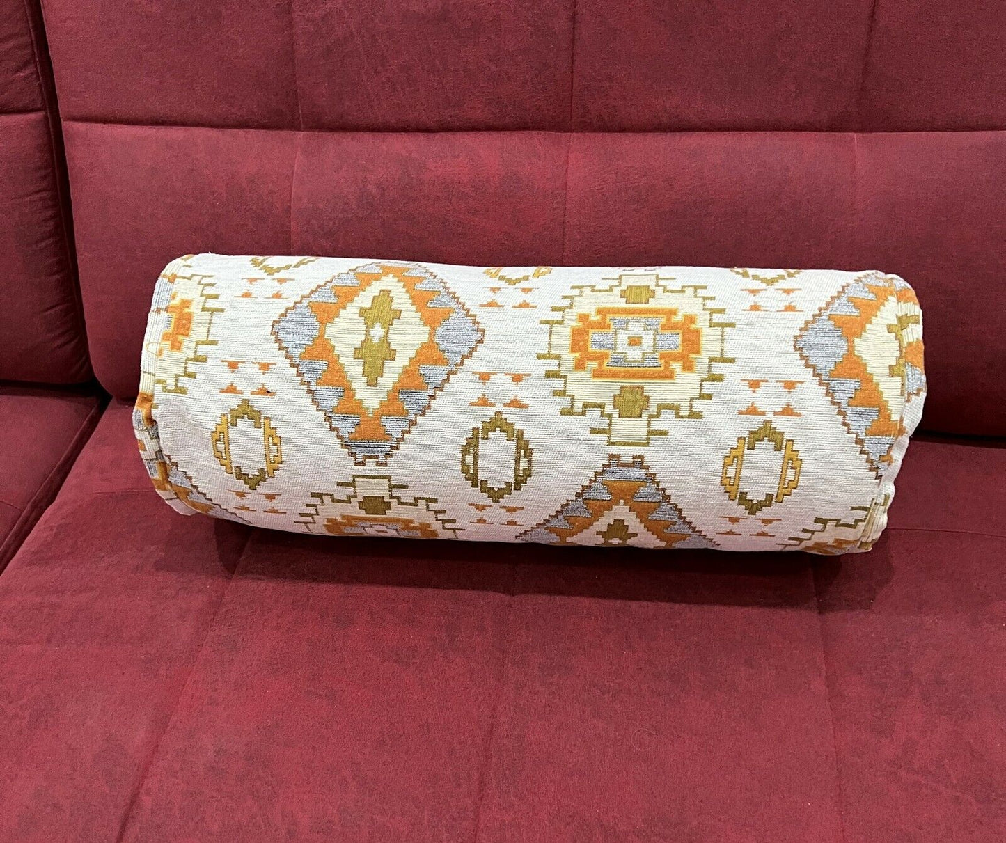 Bolster Pillow Cover Woven Soft Fabric Pattern Ethnic Tribal Oriental Bolster