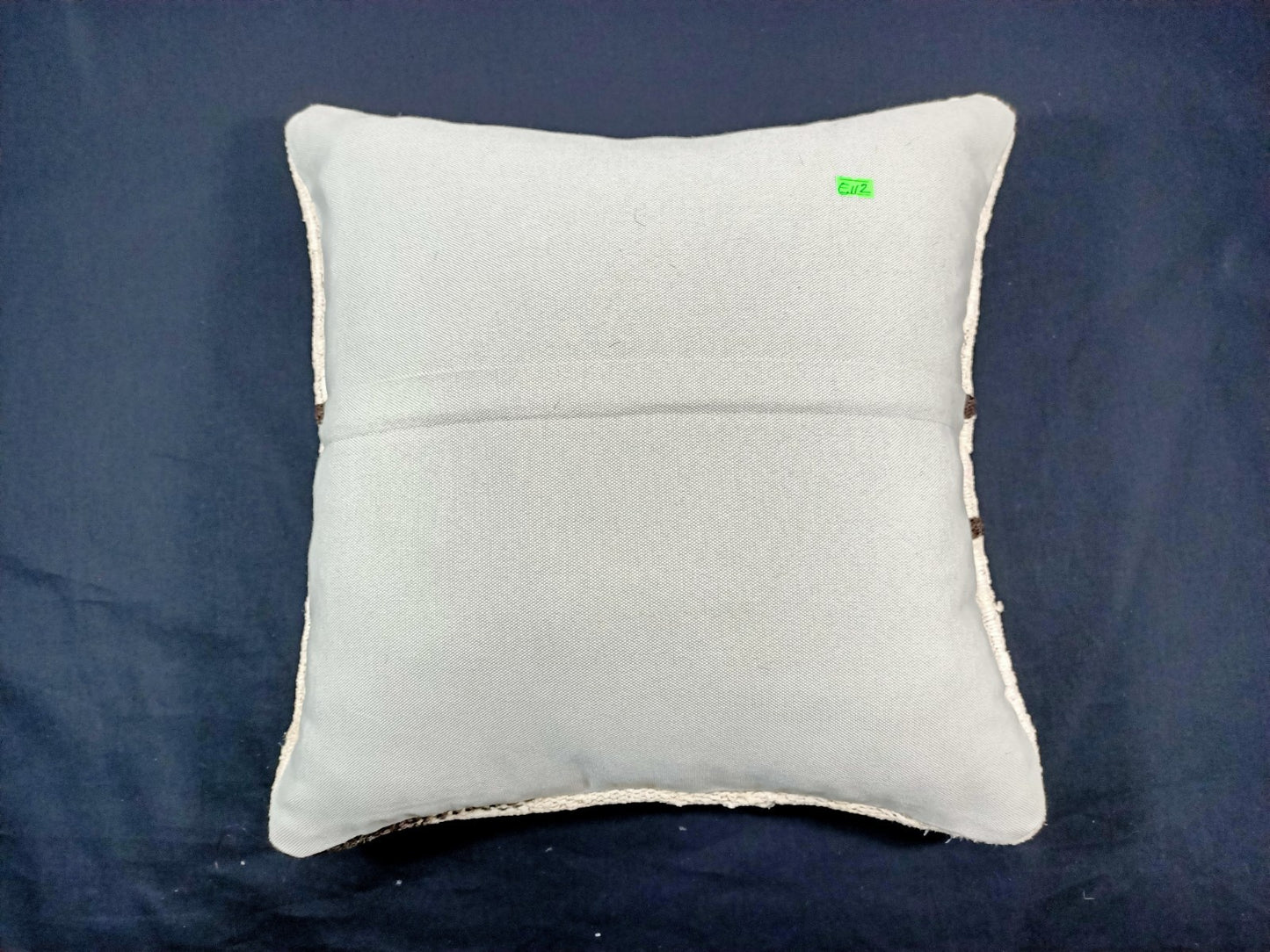 Kilim Pillow Cover 18x18 Handmade Turkish Ethnic Vintage Lumbar Cushion E112