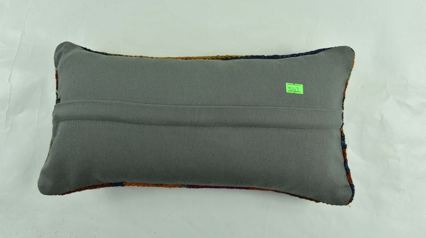 Turkish Cushion Cover 8"x16" Handmade Vintage Boho Ethnic Throw Pillow Case 3143