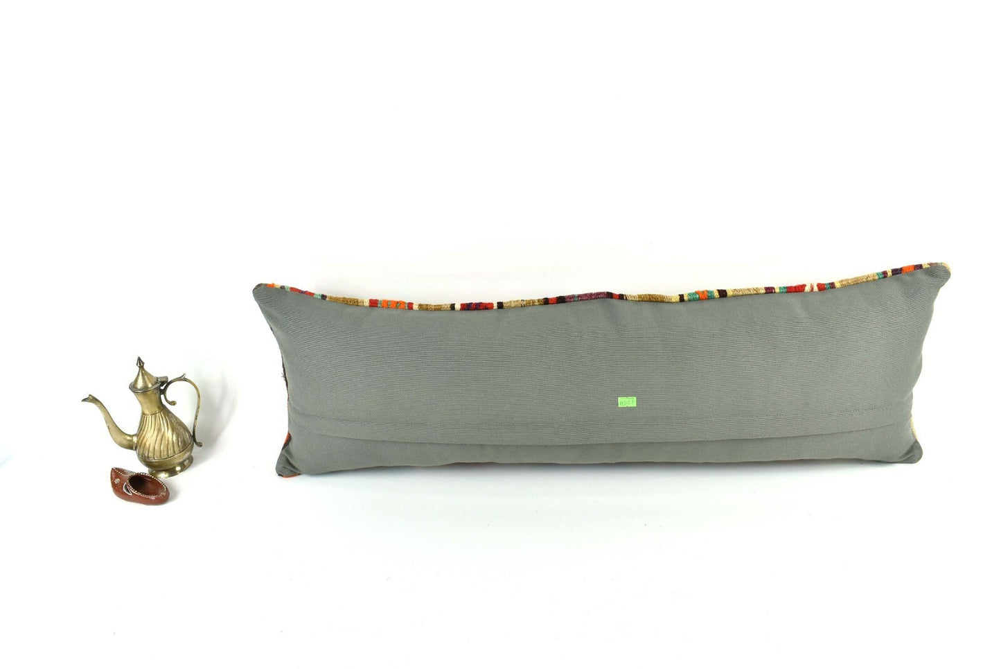 Long Kilim Lumbar Pillow Cover 12x36 Handmade Anatolian Ethnic Rug Cushion A2027