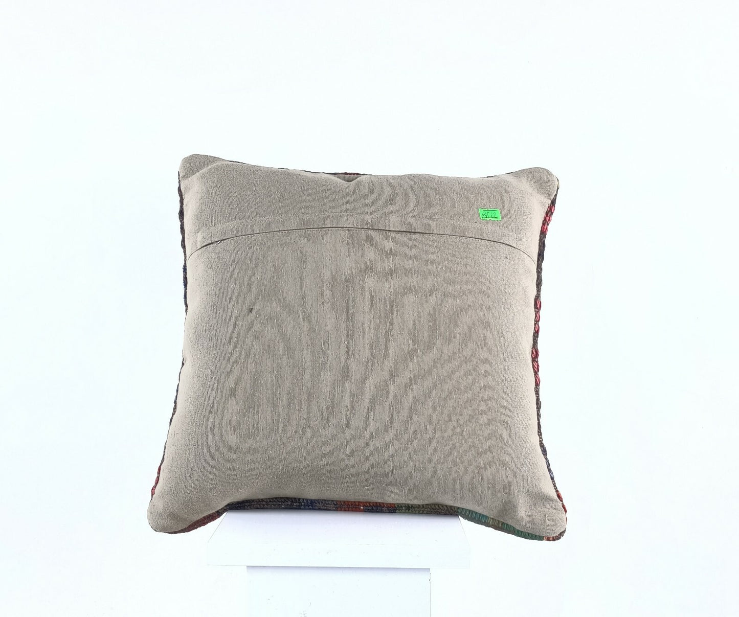 Turkish Kilim Pillow Cover 16x16 Home Decorative Wool Oushak Rug Cushion A522