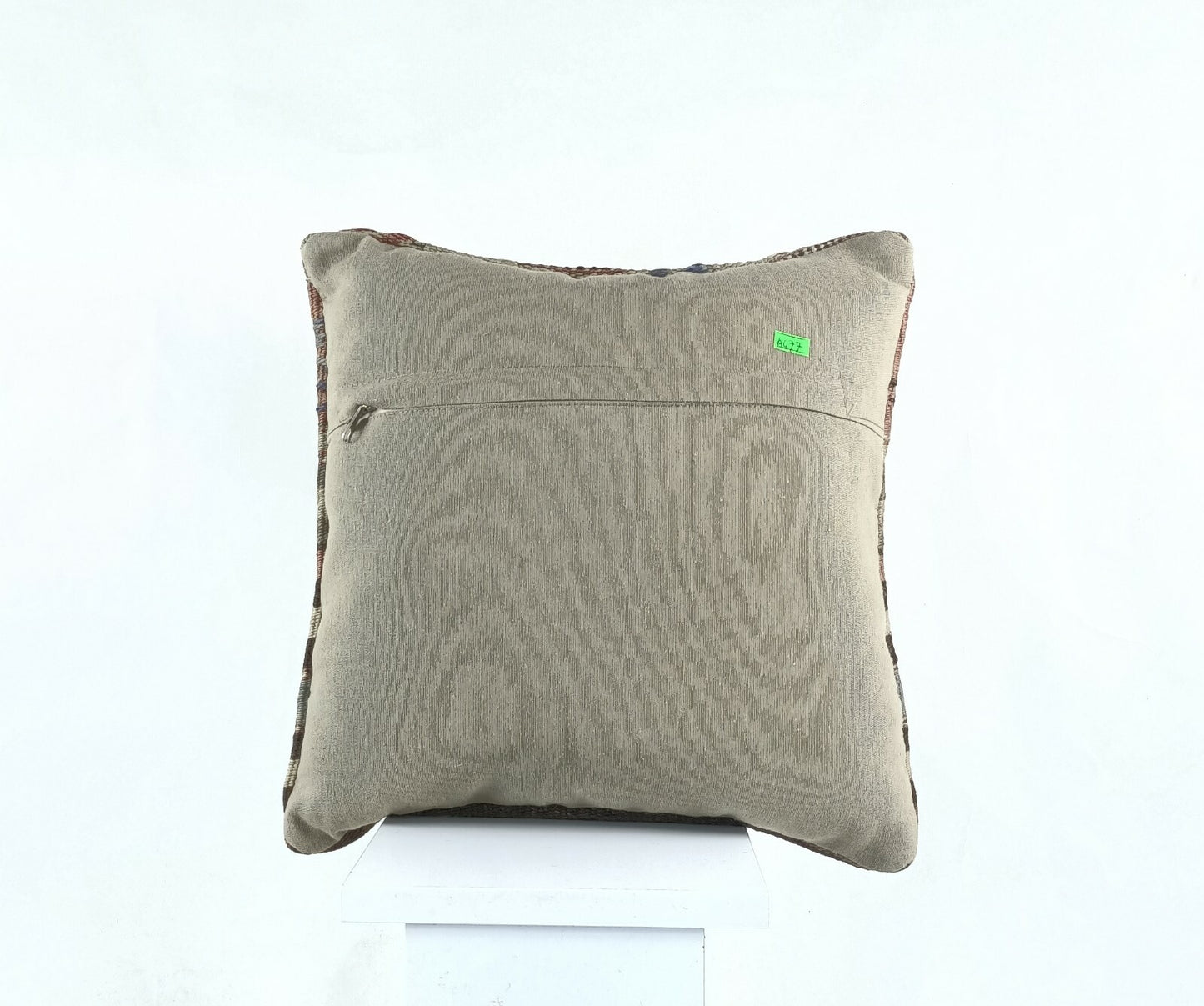 Kilim Pillow Cover 16x16 in Handmade Turkish Sofa Couch Wool Boho Cushion A477