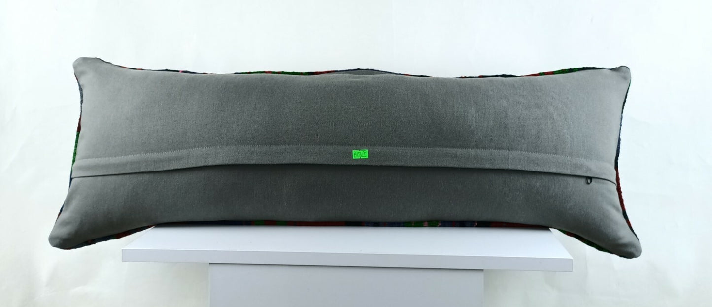 Kilim Pillow Cover 12x36 Home Decorative Handmade Ottoman Long Lumbar A1547