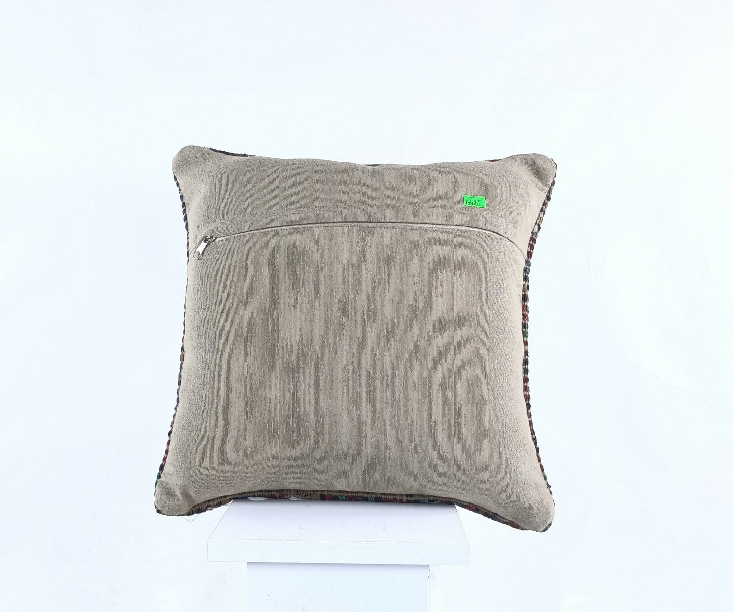 Kilim Pillow Cover 16x16 in Handmade Turkish Sofa Couch Wool Boho Cushion A485