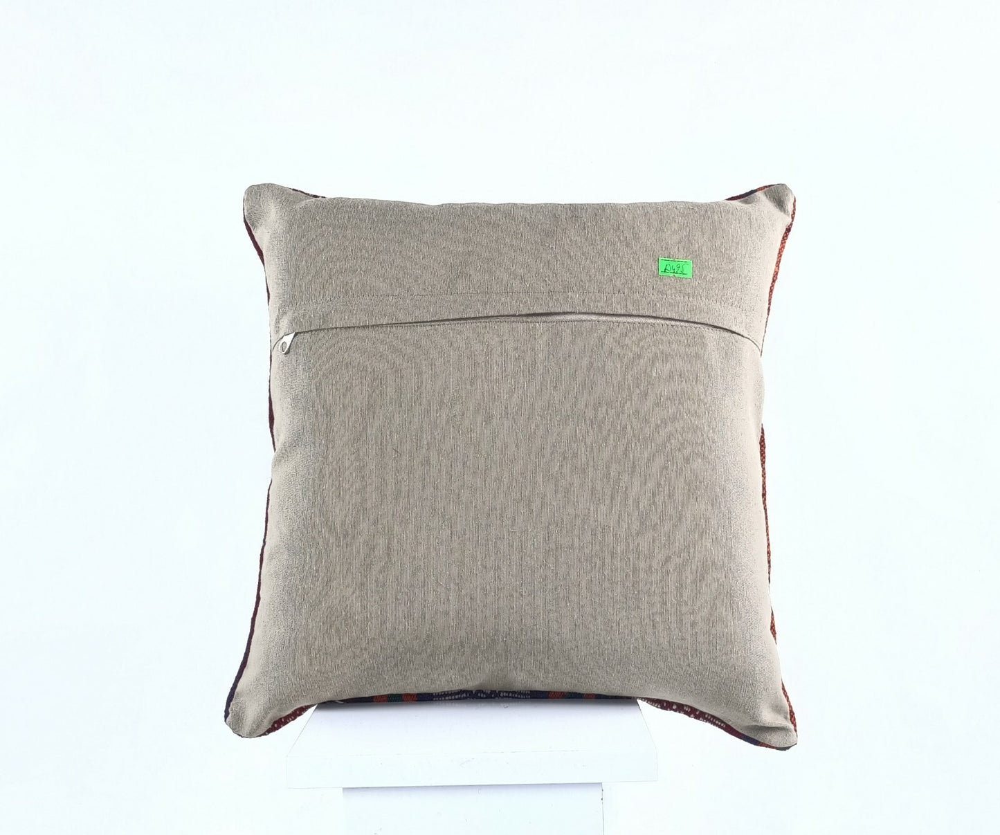 Handmade Turkish Kilim Pillow Cover 16x16 Ethnic Oushak Wool Throw Cushion A495