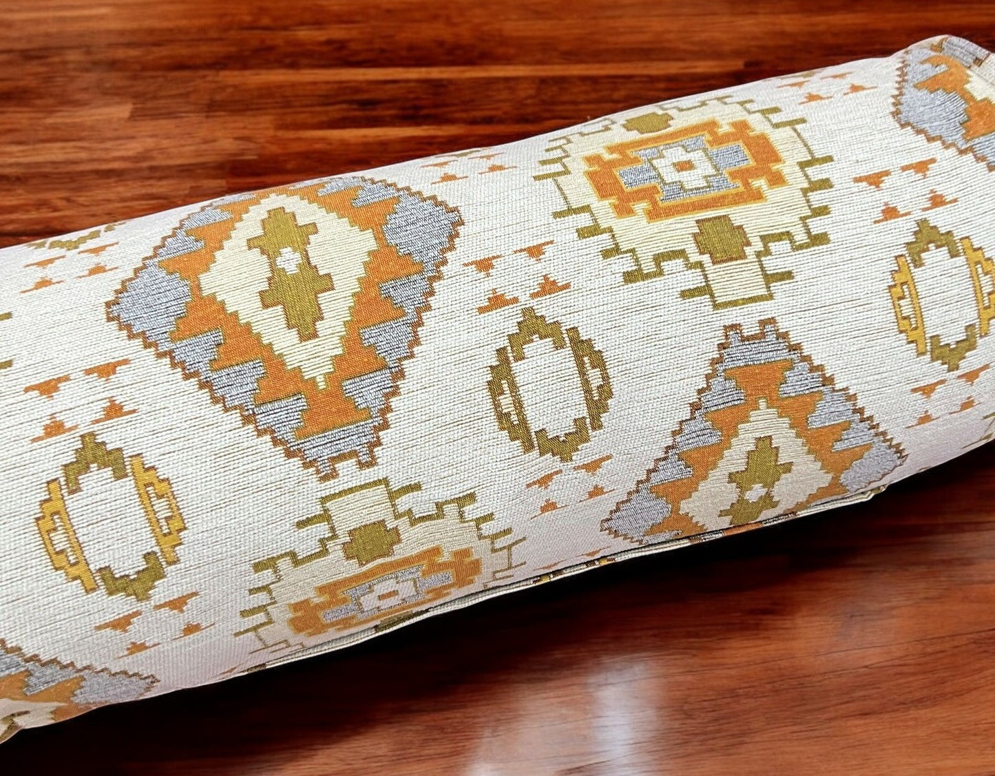 Bolster Pillow Cover Woven Soft Fabric Pattern Ethnic Tribal Oriental Bolster