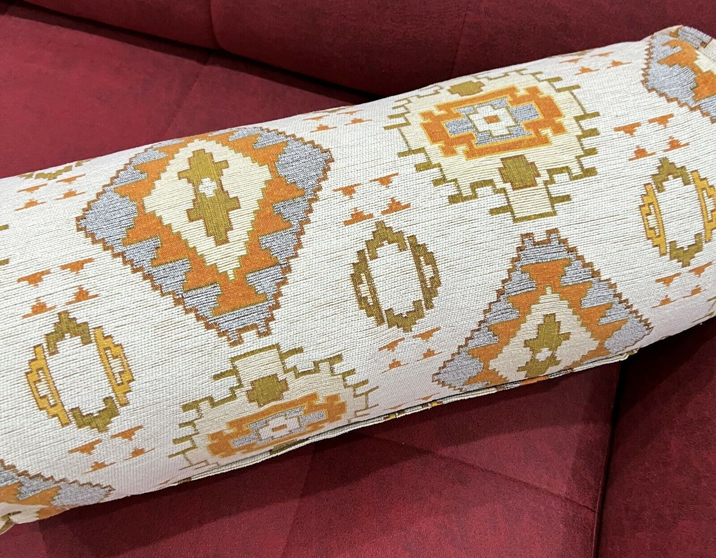 Bolster Pillow Cover Woven Soft Fabric Pattern Ethnic Tribal Oriental Bolster