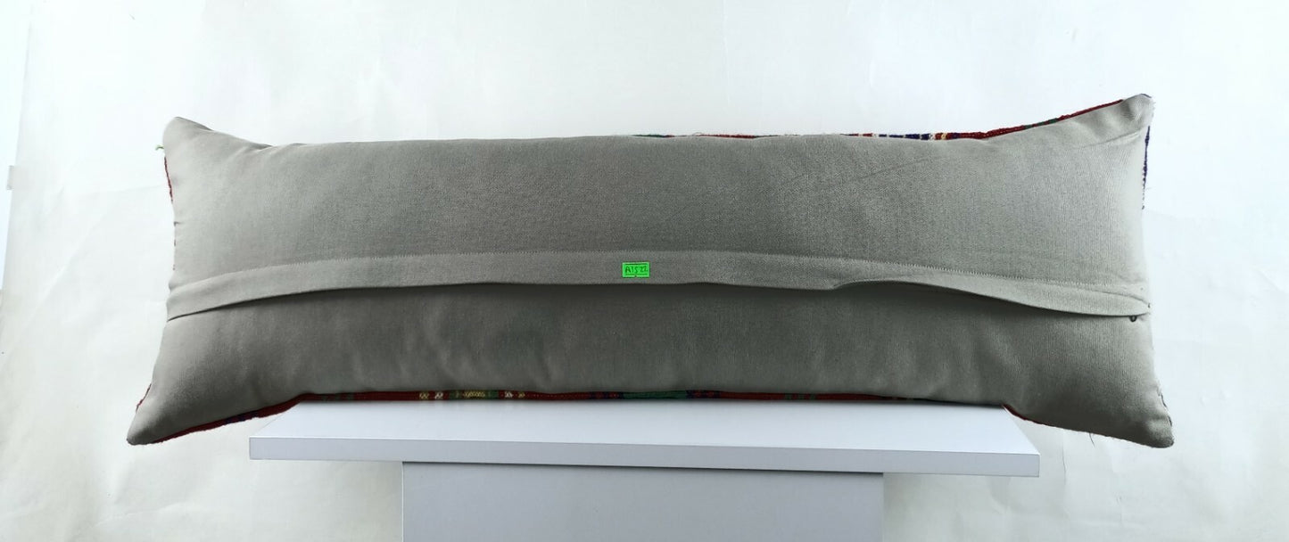 Kilim Pillow Cover 12x36 Home Decorative Handmade Ottoman Long Lumbar A1522