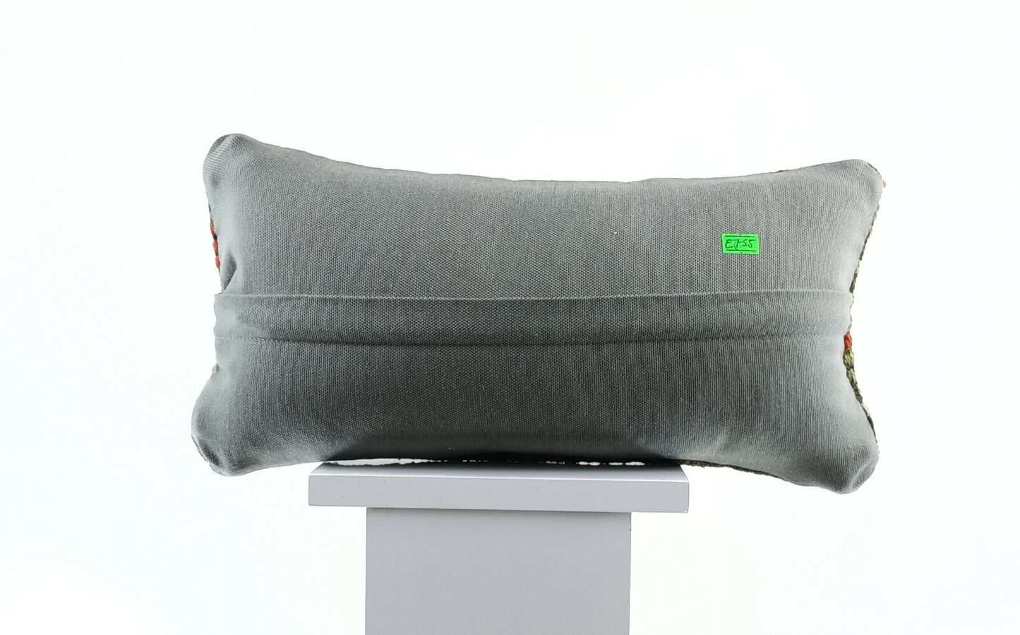 Anatolian Traditional Kilim Lumbar Pillow 8x16 Handmade Tribal Throw Pillow E755