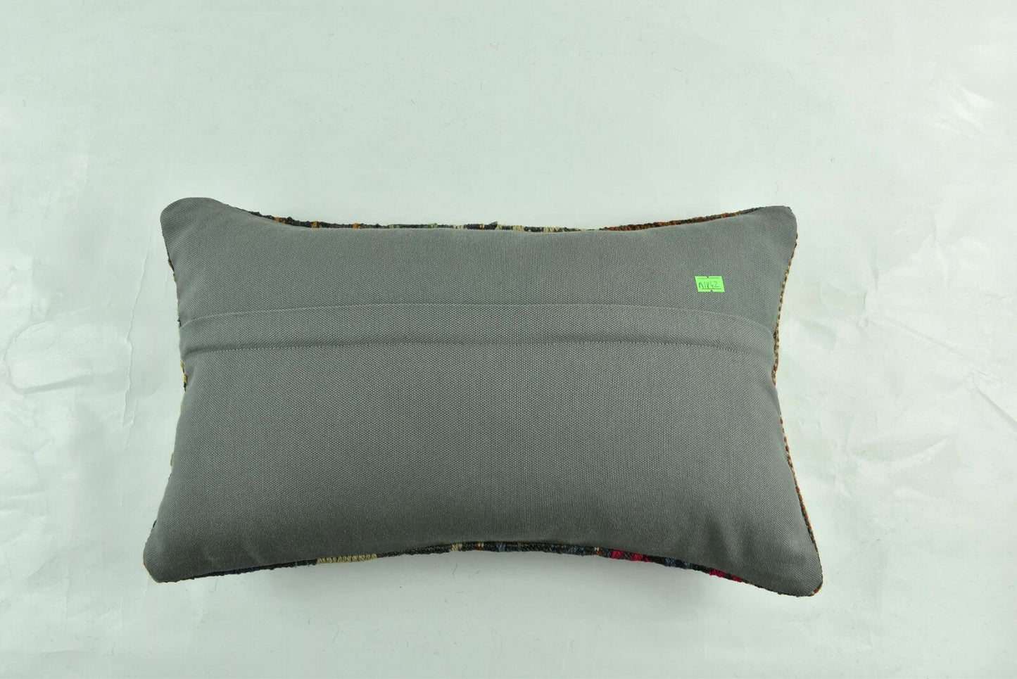 Kilim Pillow Cover 12x20 Turkish Handmade Vintage Couch Lumbar Cushion A1842