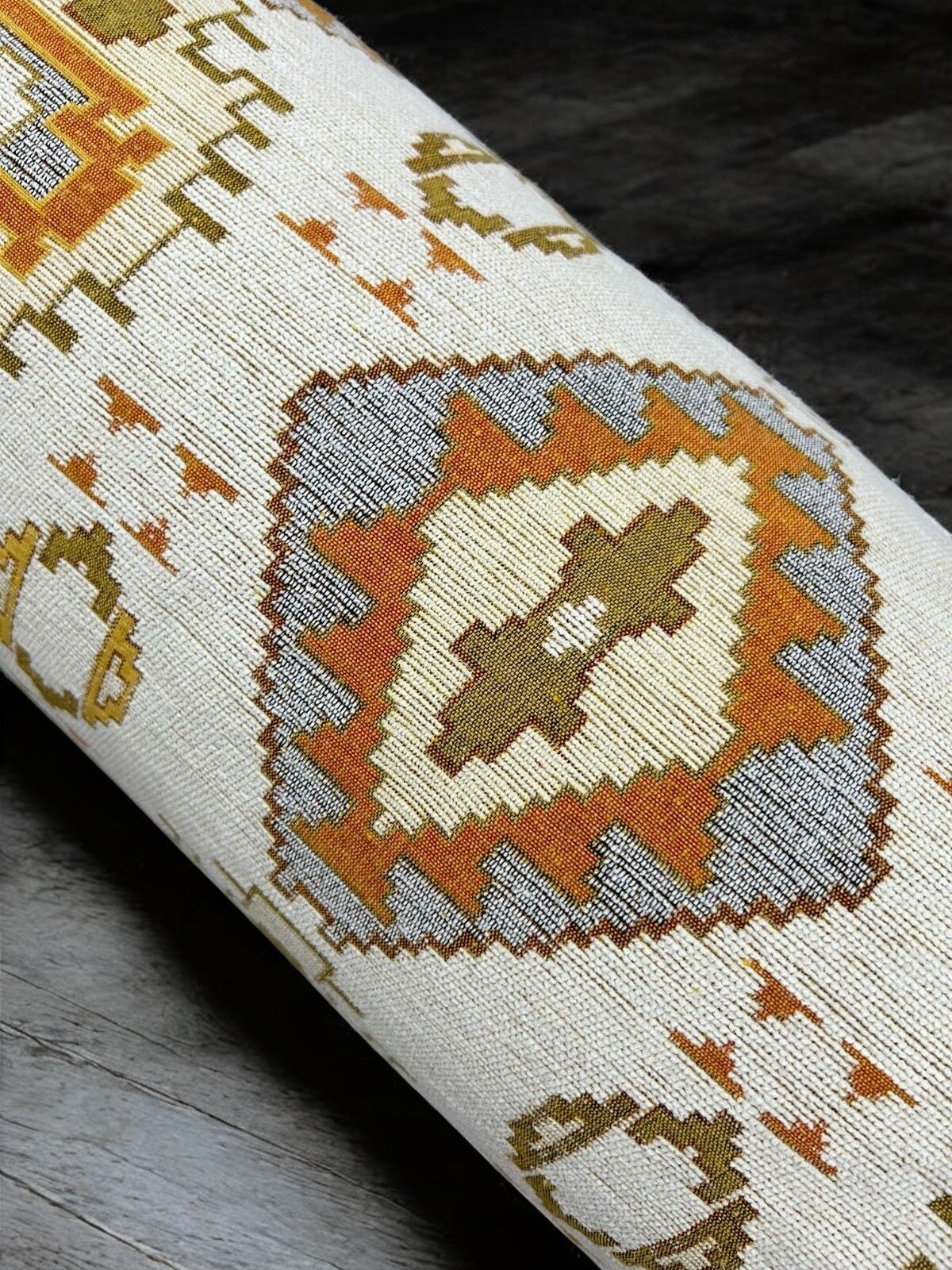 Bolster Pillow Cover Woven Soft Fabric Pattern Ethnic Tribal Oriental Bolster
