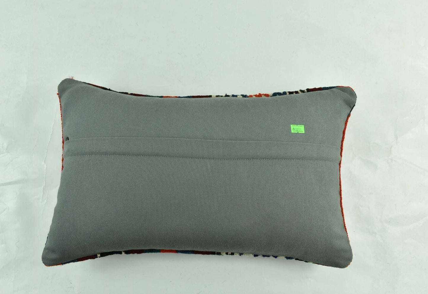 Kilim Pillow Cover 12x20 Turkish Handmade Vintage Couch Lumbar Cushion A1831