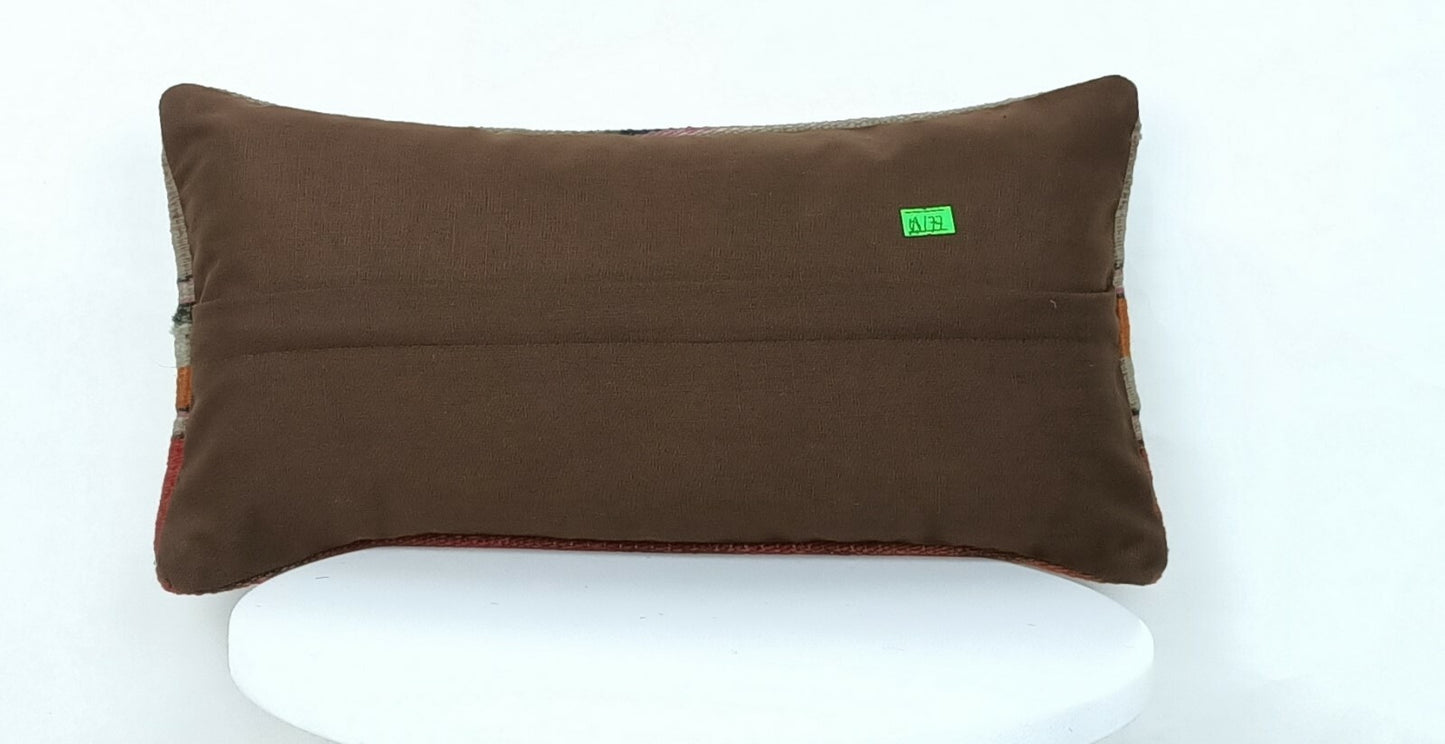 8"x16" Kilim Pillow Cover Home Decorative Handmade Turkish Ethnic Cushion A177