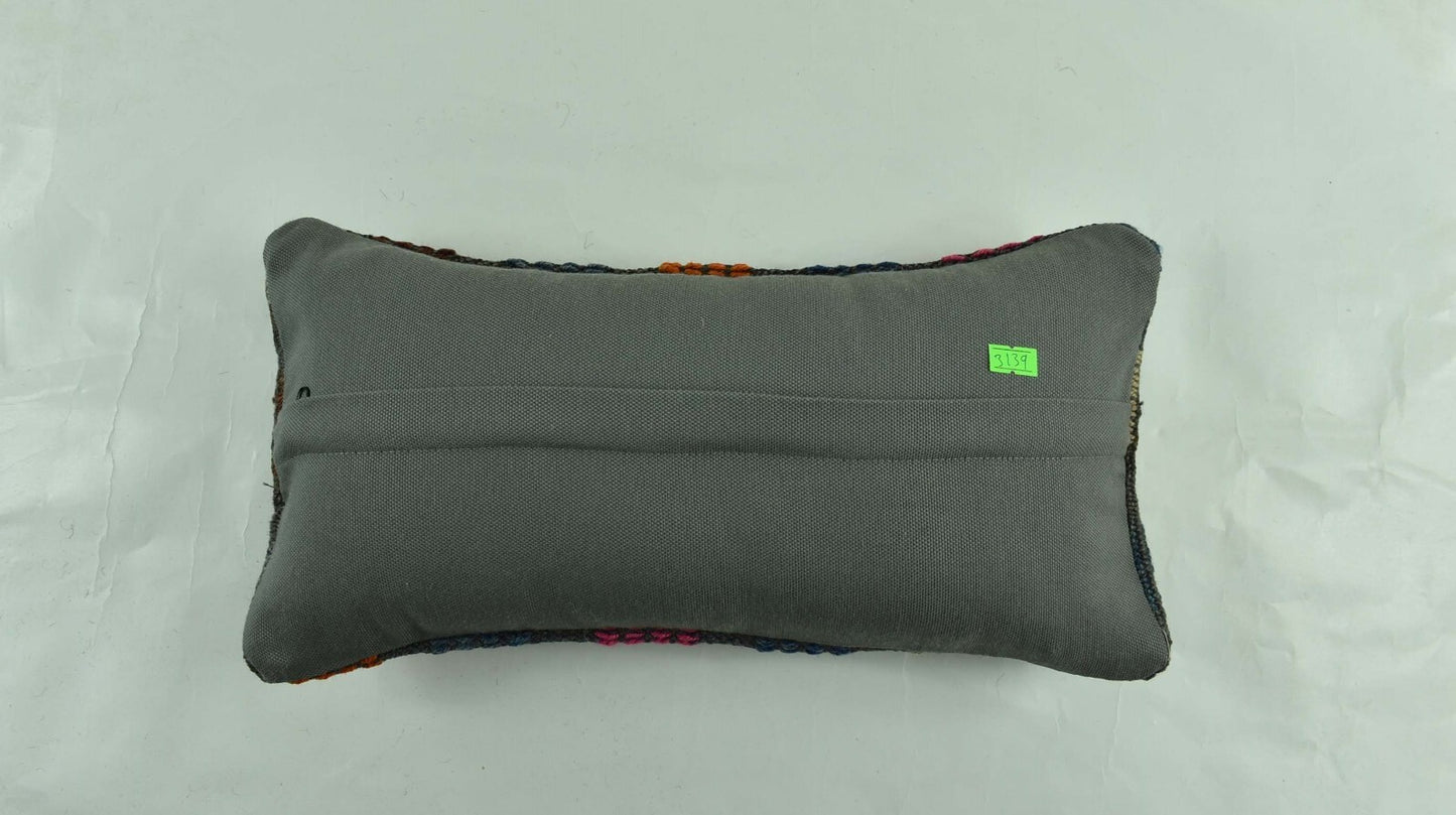 Turkish Cushion Cover 8"x16" Handmade Vintage Boho Ethnic Throw Pillow Case 3139