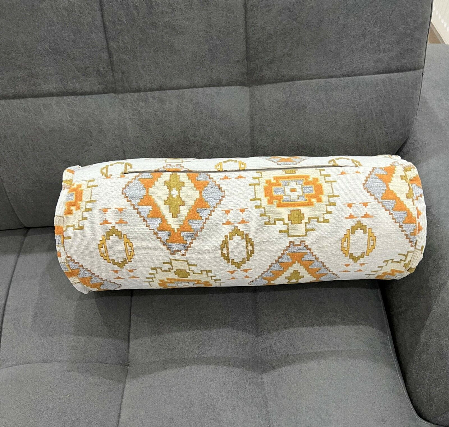 Bolster Pillow Cover Woven Soft Fabric Pattern Ethnic Tribal Oriental Bolster