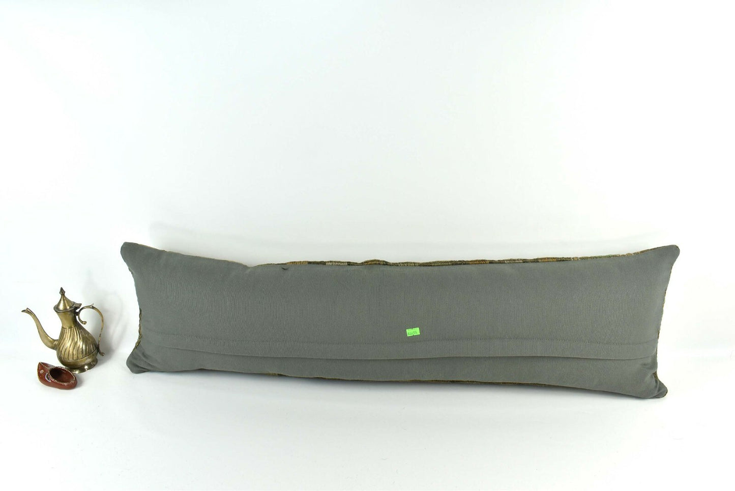 Long Kilim Pillow Cover 12x42 Handmade Oushak Rug Ethnic Ottoman Lumbar A2096