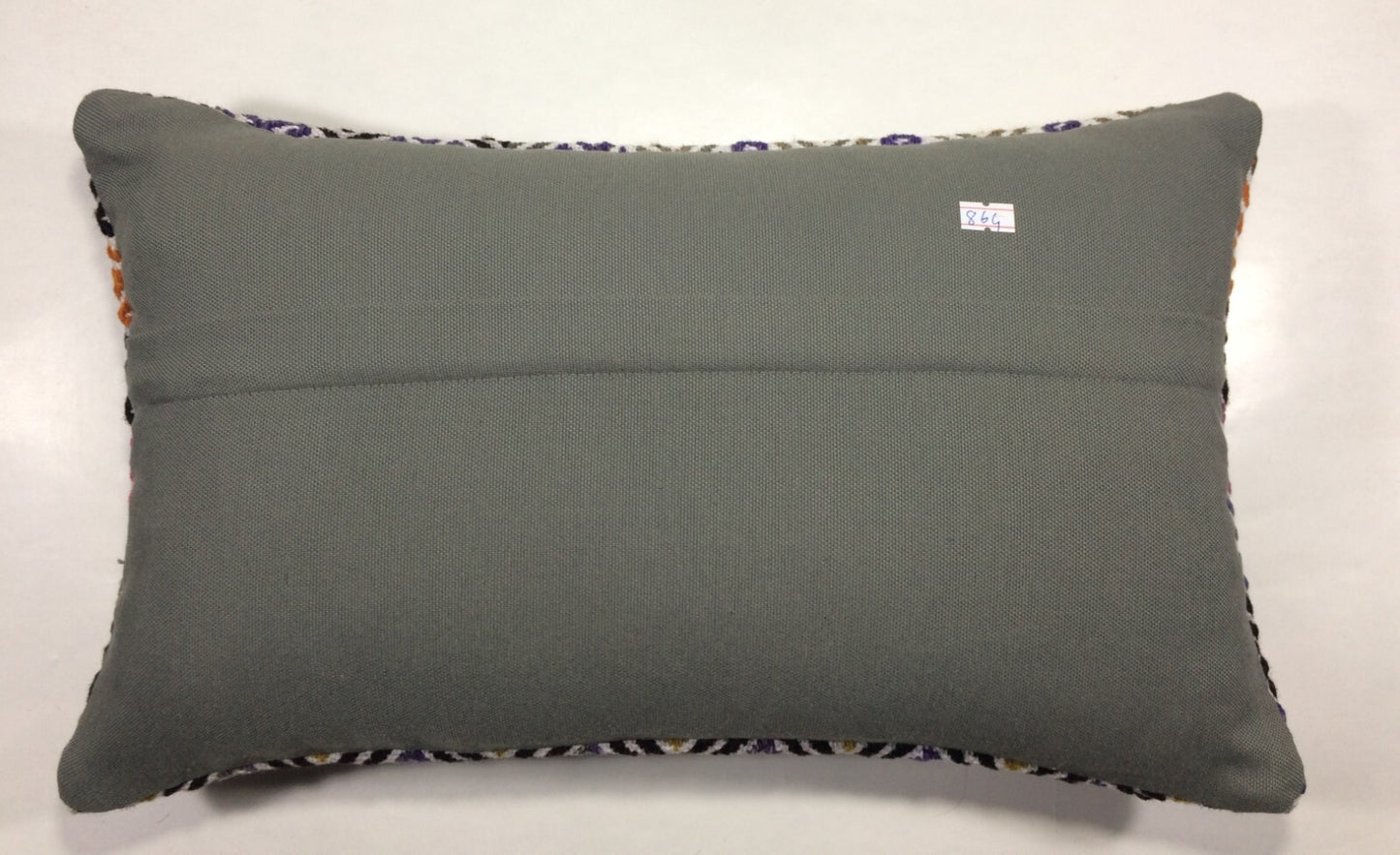 Kilim Pillow Cover 12x20 Handmade Turkish Rug Boho Ethnic Lumbar Cushion 864