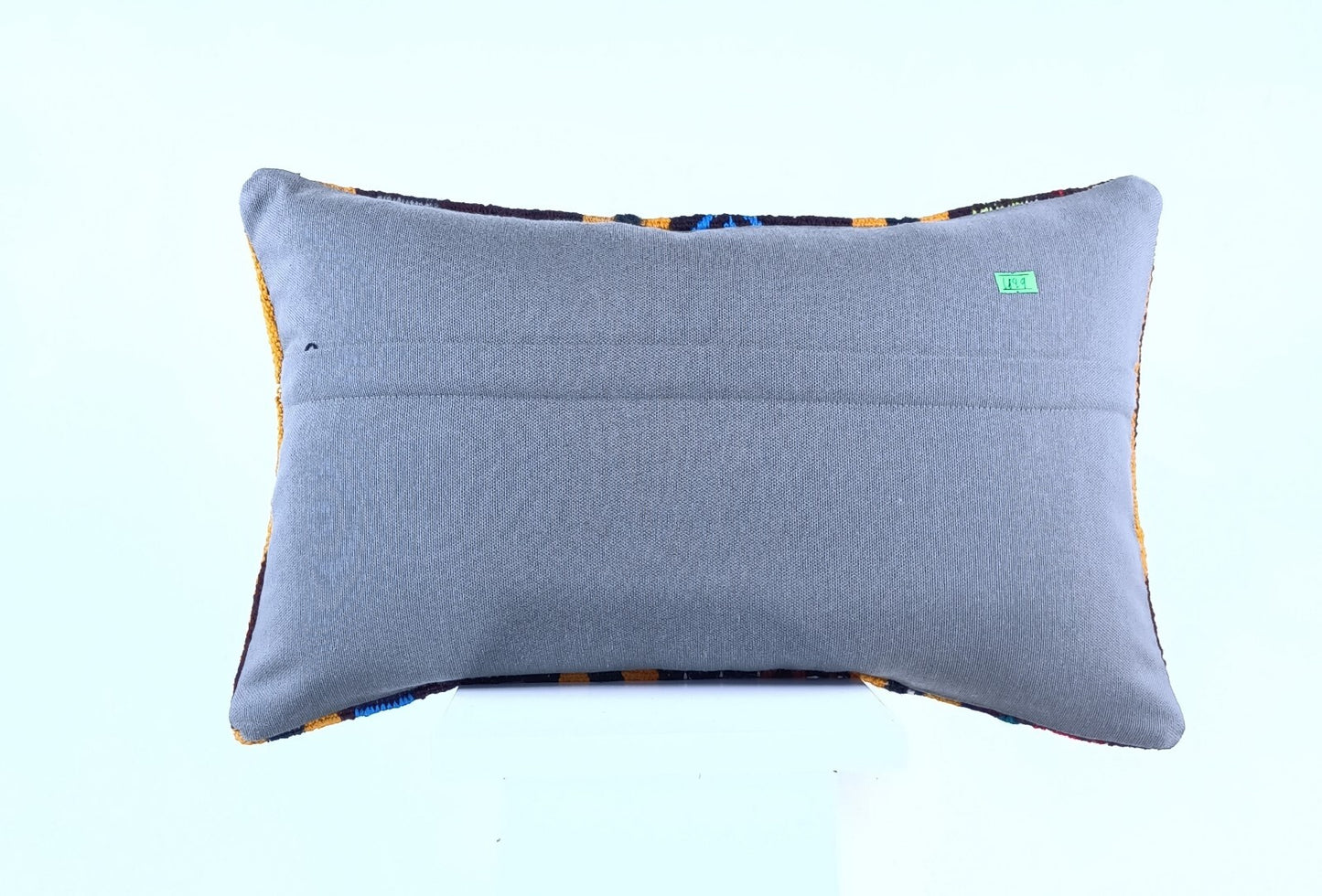 Kilim Pillow Cover 12x20 Handmade Turkish Rug Boho Ethnic Lumbar Cushion 1899