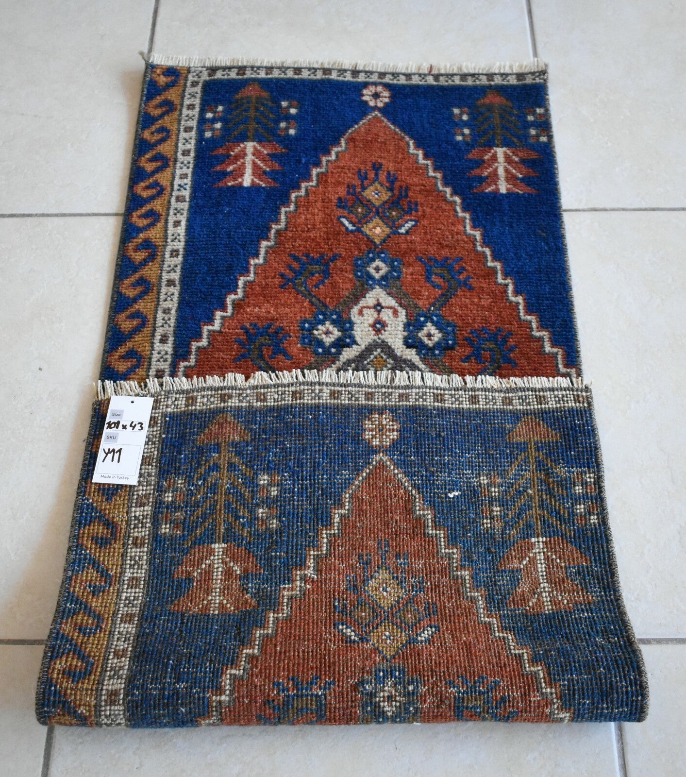 Turkish Runner 3.3x1.4 ft Runner Vintage Oushak Runner Small Faded Runner Y11