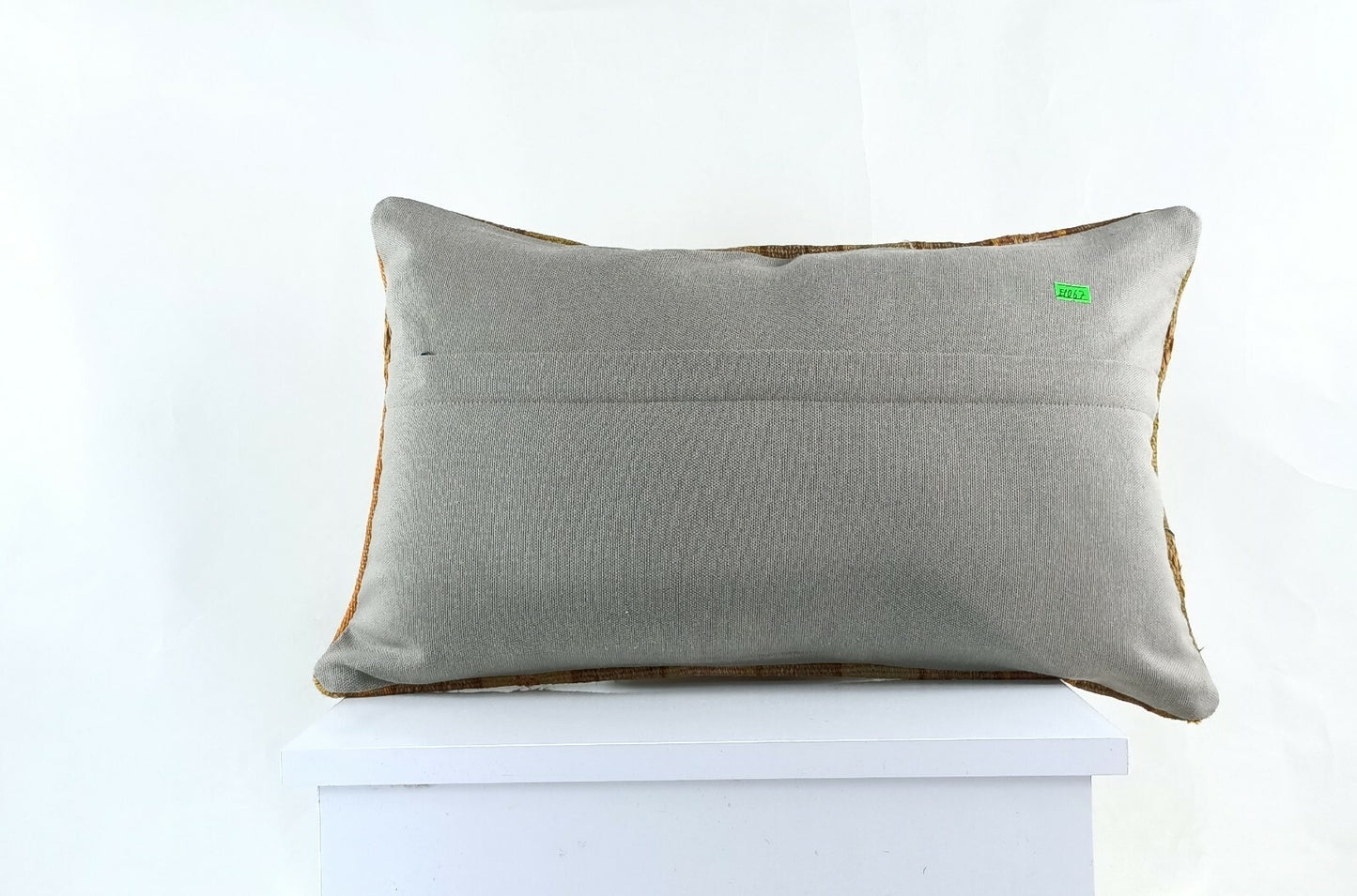 Kilim Pillow Cover 12x20 Handmade Turkish Rug Boho Ethnic Lumbar Cushion E1067