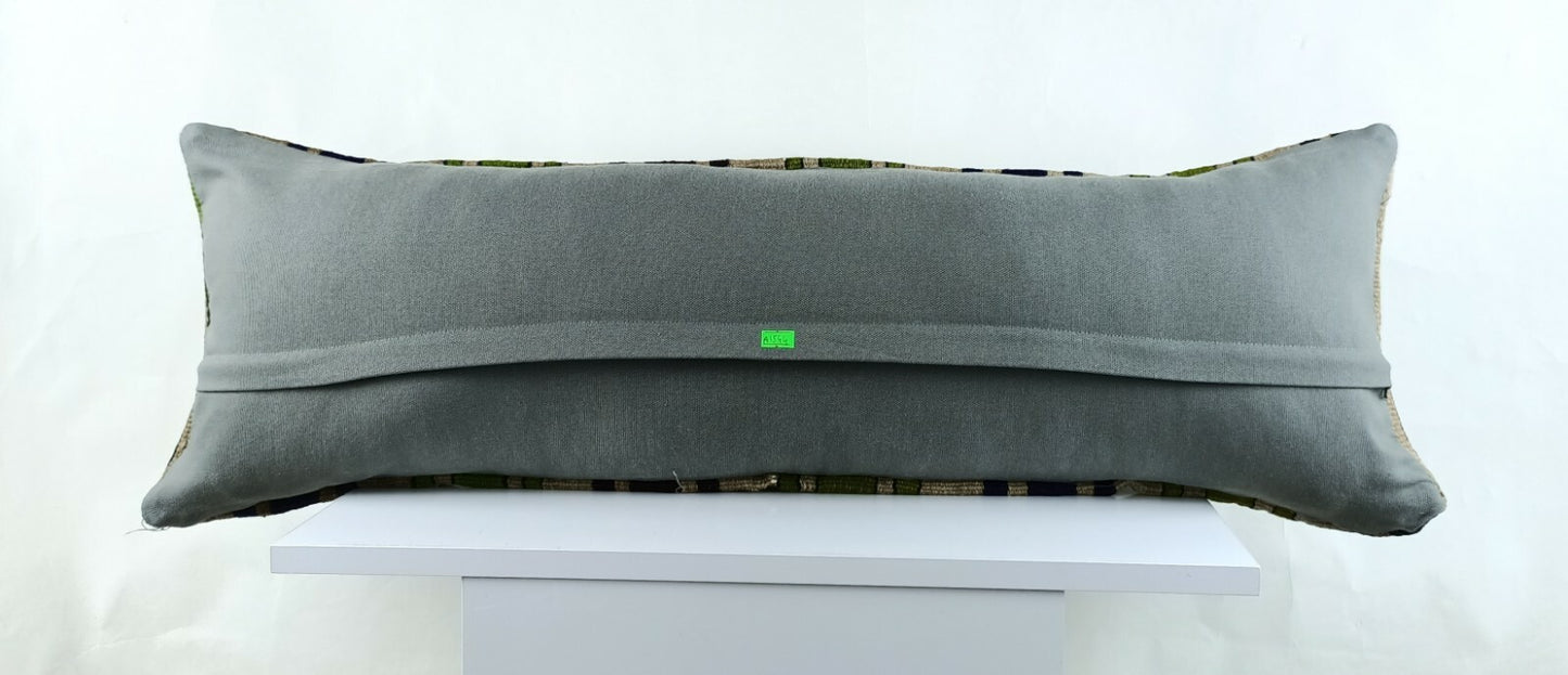 Kilim Pillow Cover 12x36 Home Decorative Handmade Ottoman Long Lumbar A1544