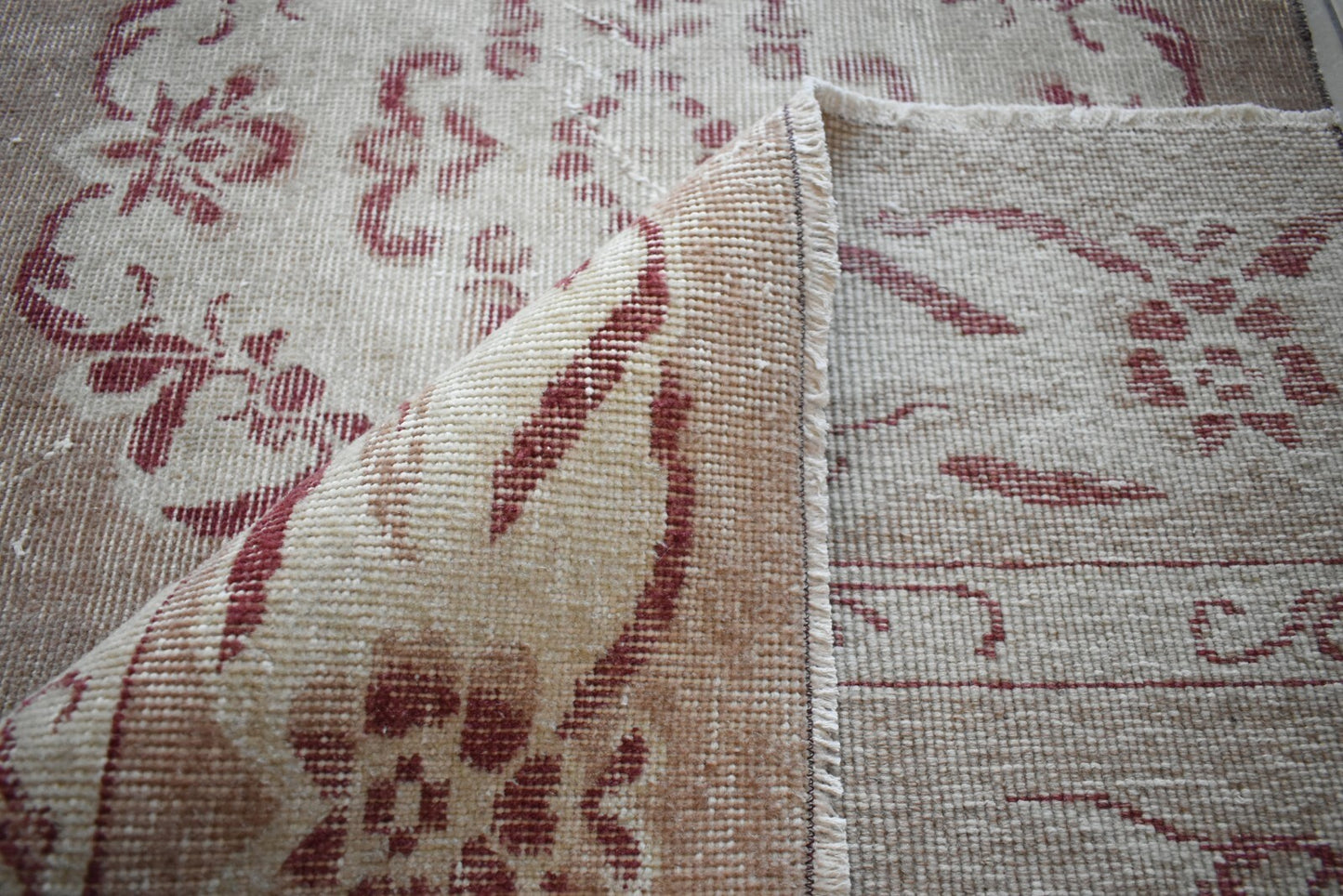 Oushak Runner 10x2.6 ft Handwoven Turkish Runner Vintage Runner Floor Rug R05