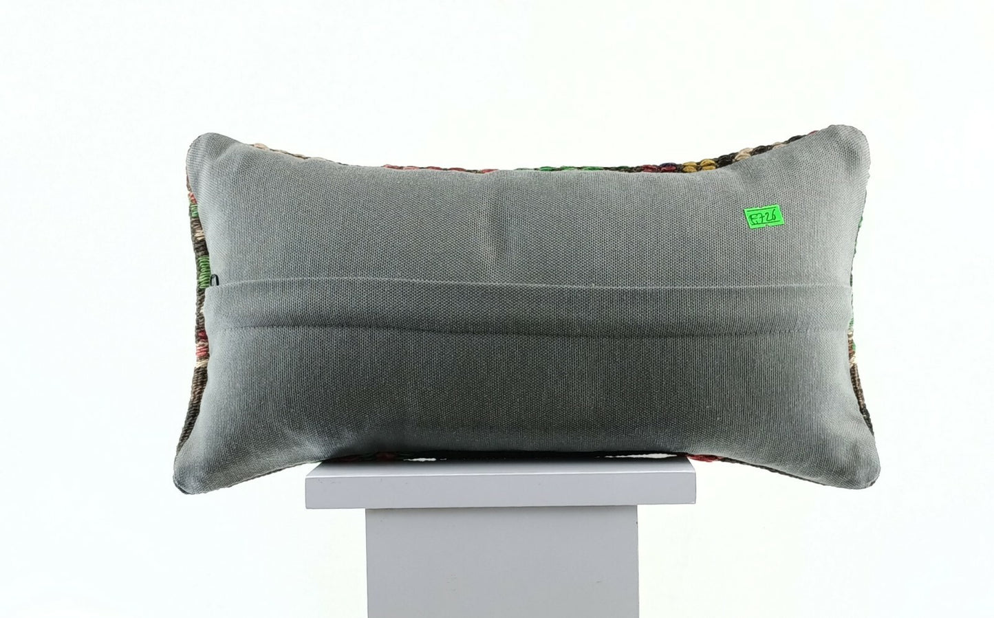 Kilim Pillow Cover 8x16 in Handmade Turkish Traditional Ottoman Boho Lumbar E726