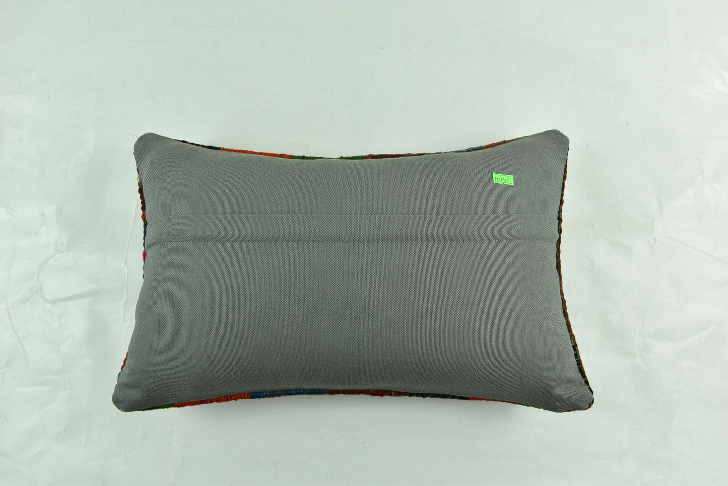 Kilim Pillow Cover 12x20 Turkish Handmade Vintage Couch Lumbar Cushion A1843