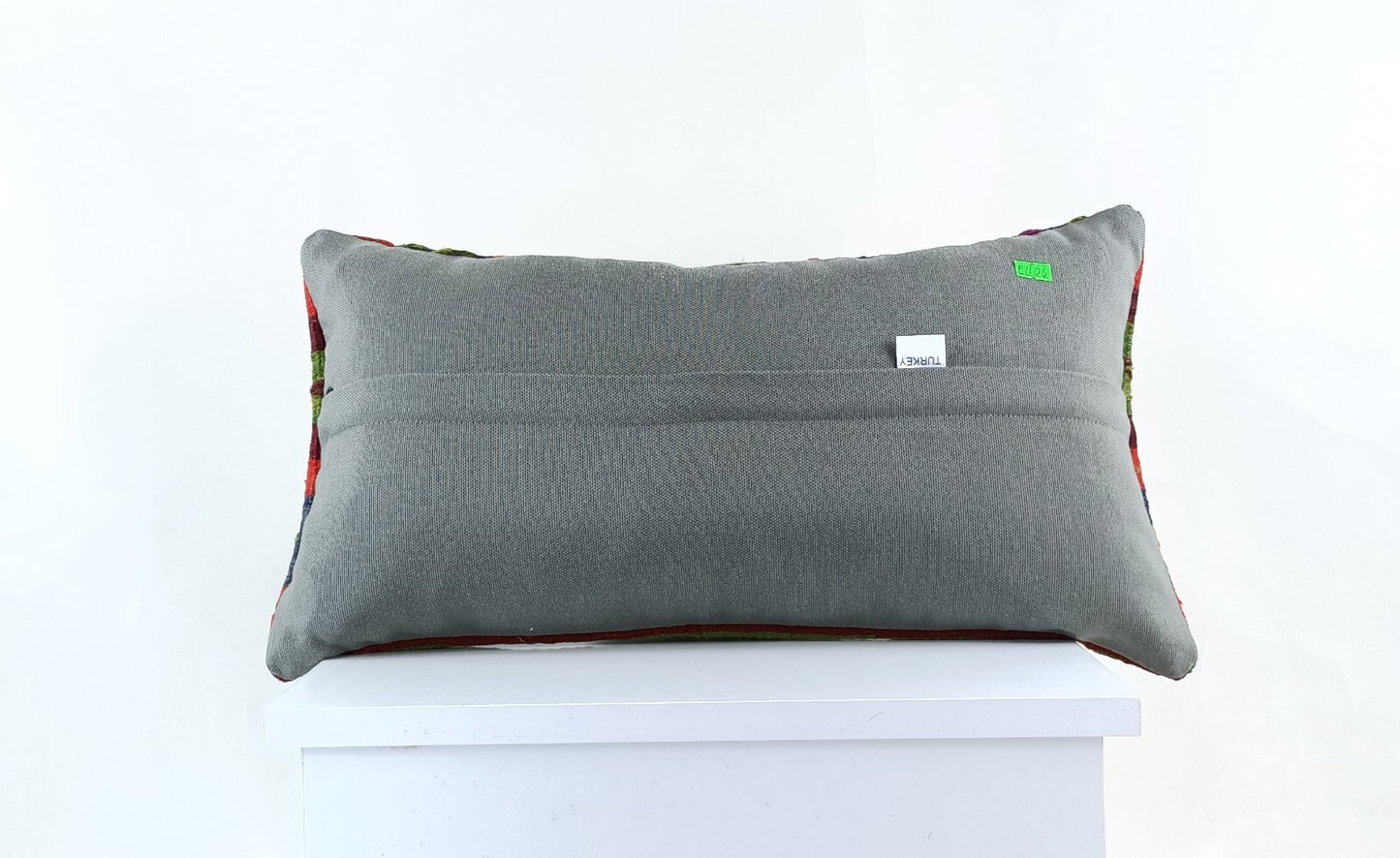 10x20 Kilim Lumbar Pillow Cover Vintage Ethnic Oushak Kilim Pillow Cover E1106