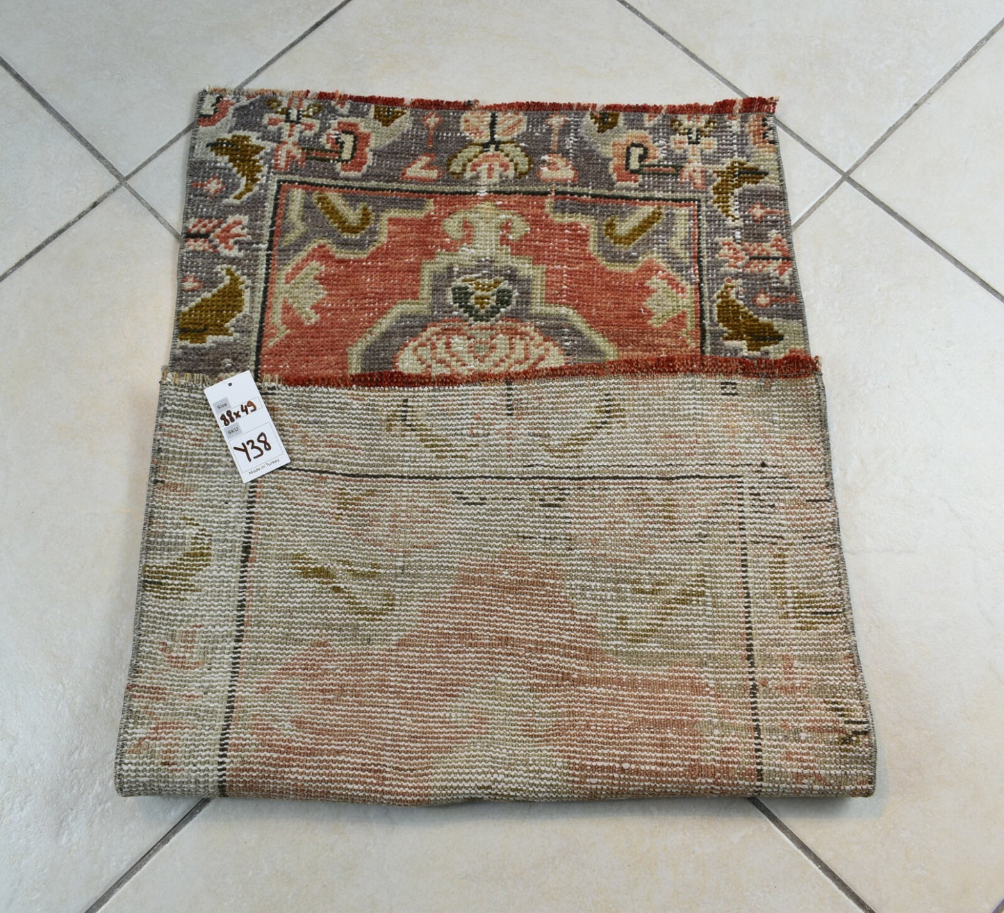 Anatolian Runner 2.8x1.6 ft Vintage Turkish Runner Oushak Runner Rug Y38