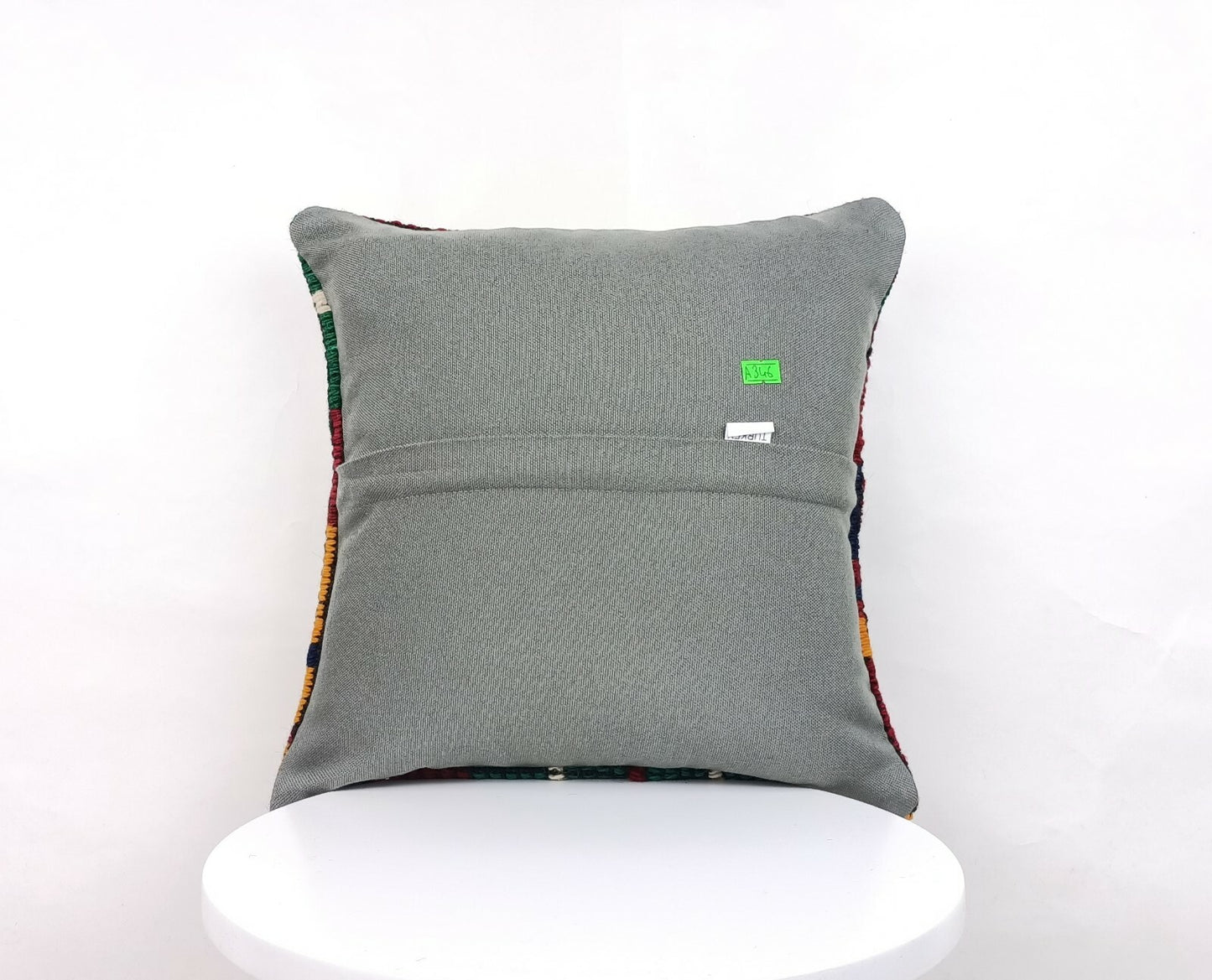 14x14 Kilim Cushion Cover Turkish Ottoman Boho Rustic Throw Pillow Case A346