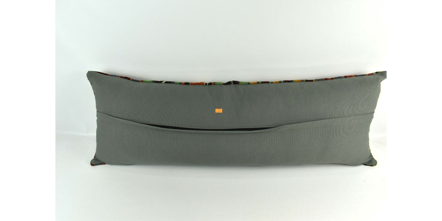 16x42 Kilim Pillow Cover Handmade Vintage Extra Large Lumbar Throw Pillow A2431