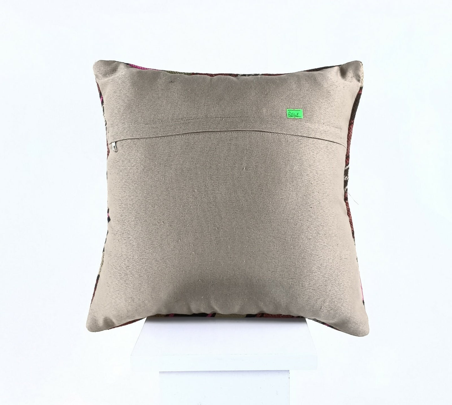 Kilim Pillow Cover 16x16 Oushak Anatolian Handmade Rug Carpet Sofa Cushion A548