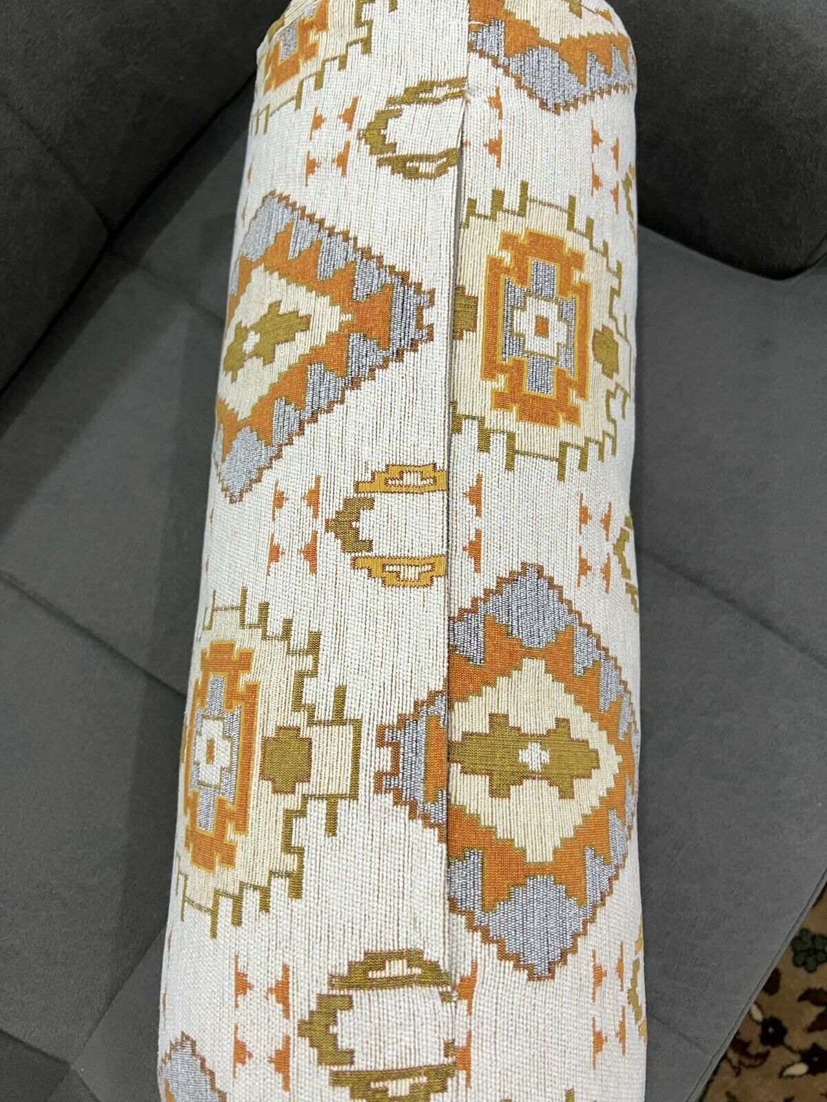 Bolster Pillow Cover Woven Soft Fabric Pattern Ethnic Tribal Oriental Bolster