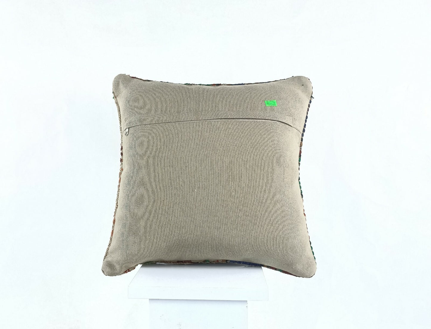 Kilim Pillow Cover 16x16 Turkish Traditional Handmade Lumbar Cushion Case A417