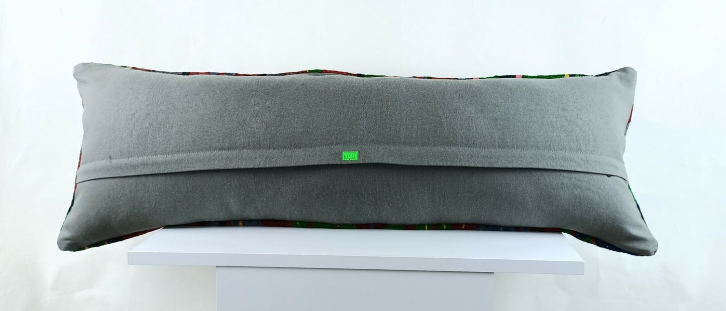 Kilim Pillow Cover 12x36 Home Decorative Handmade Ottoman Long Lumbar A1525