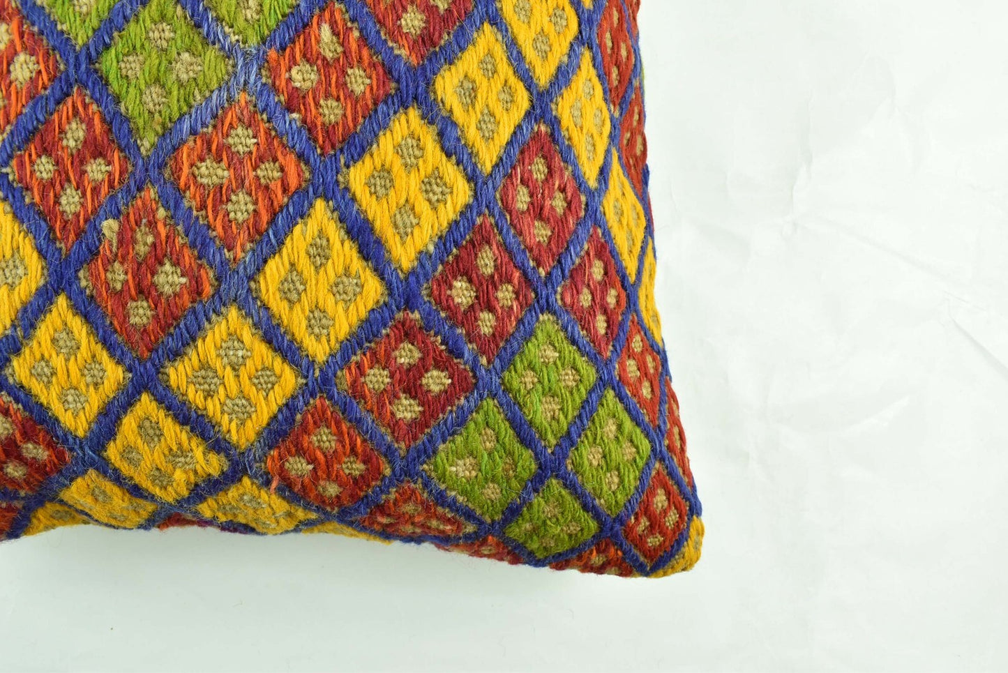 18"x18" Kilim Pillow Cover Handmade Turkish Vintage Cushion Tribal Lumbar 2995