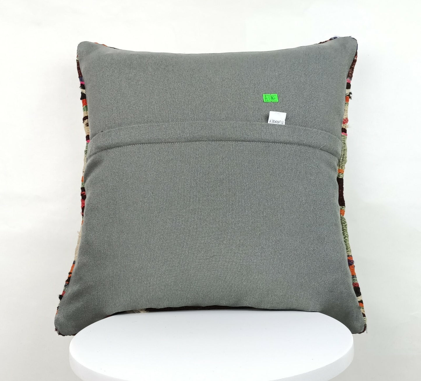 18x18 Kilim Pillow Cover Turkish Vintage Tribal Ethnic Wool Lumbar Cushion A380